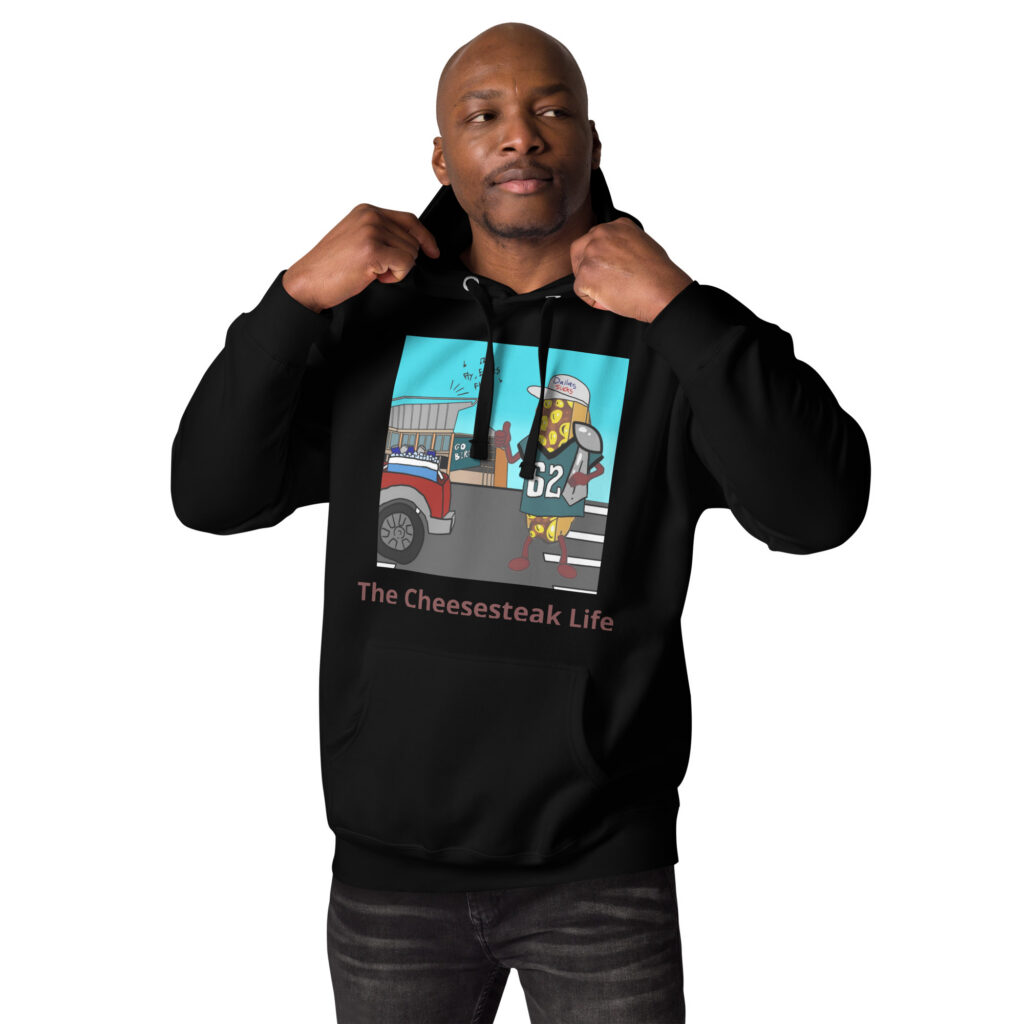 Hoodie - Cheesesteak Life - Cheesey Eagles fan