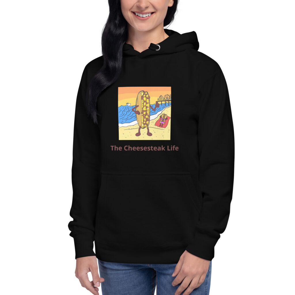 Hoodie - Cheesesteak Life - Cheesey Beach