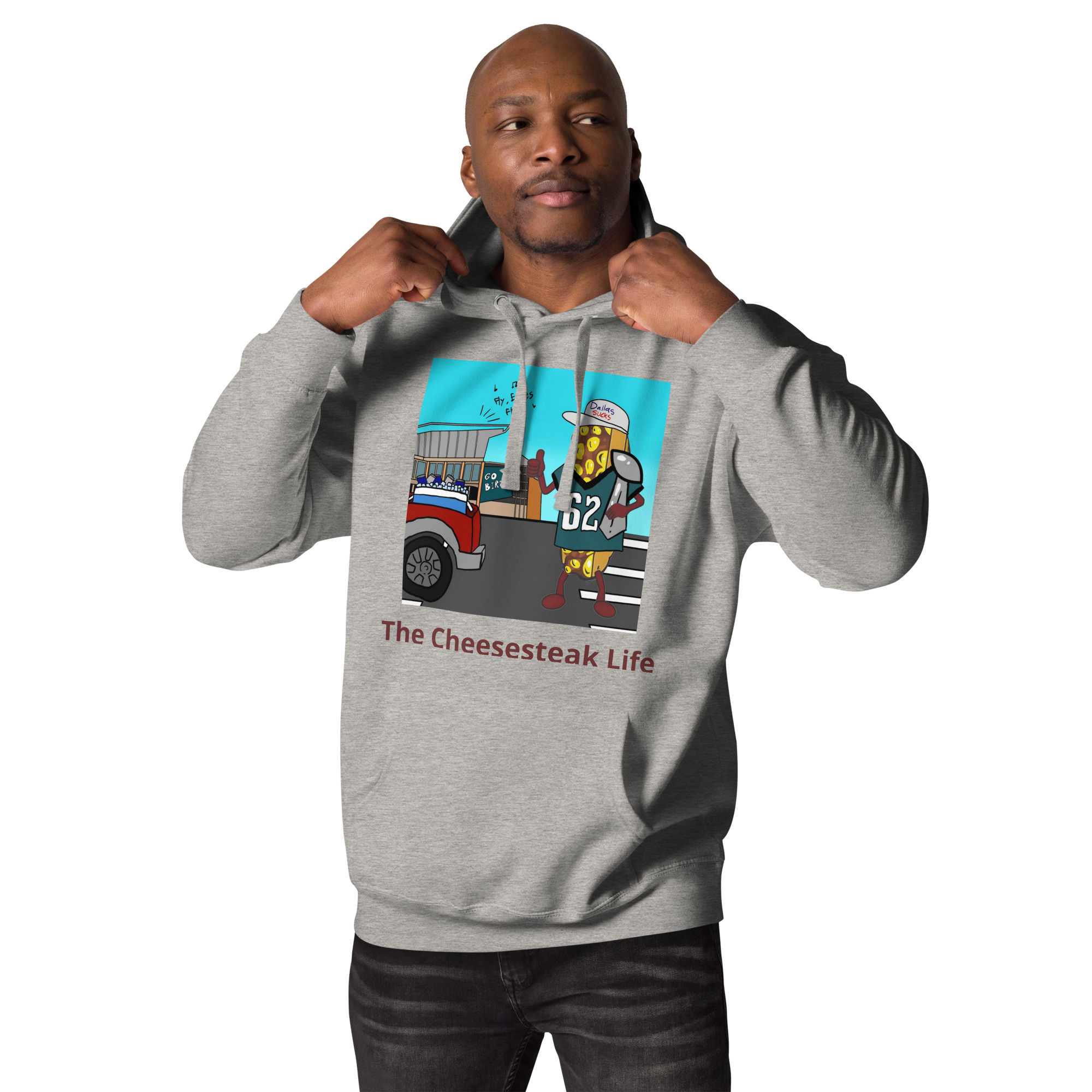 Hoodie - Cheesesteak Life - Cheesey Eagles fan - Image 8