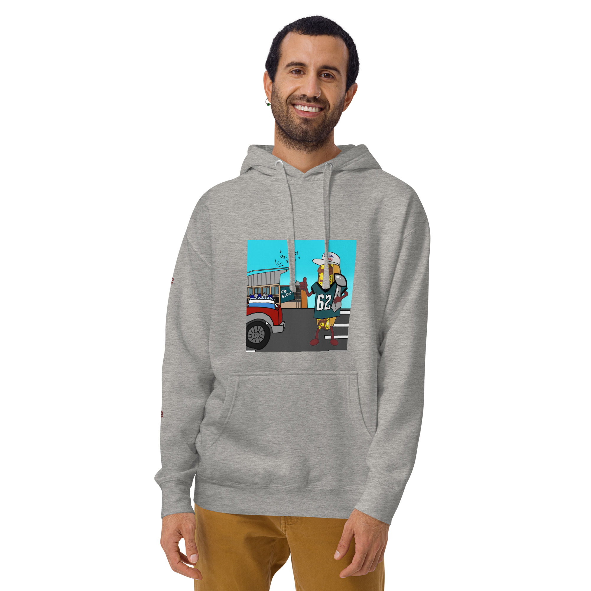 Hoodie - Cheesesteak Life - Cheesey Eagles fan - Dallas Sucks on back - Image 3