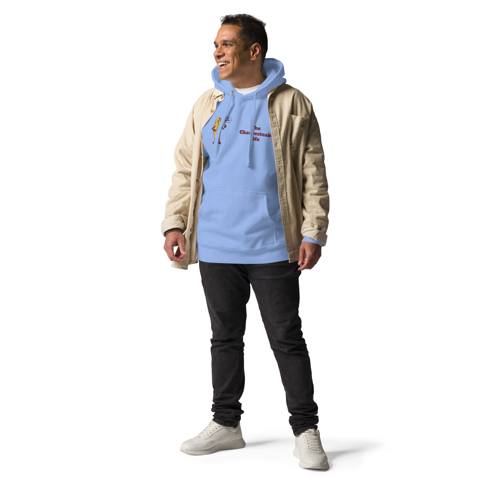 Hoodie - Cheesesteak Life - Cheesey History on Back - Amigo Dan Collection - Image 11