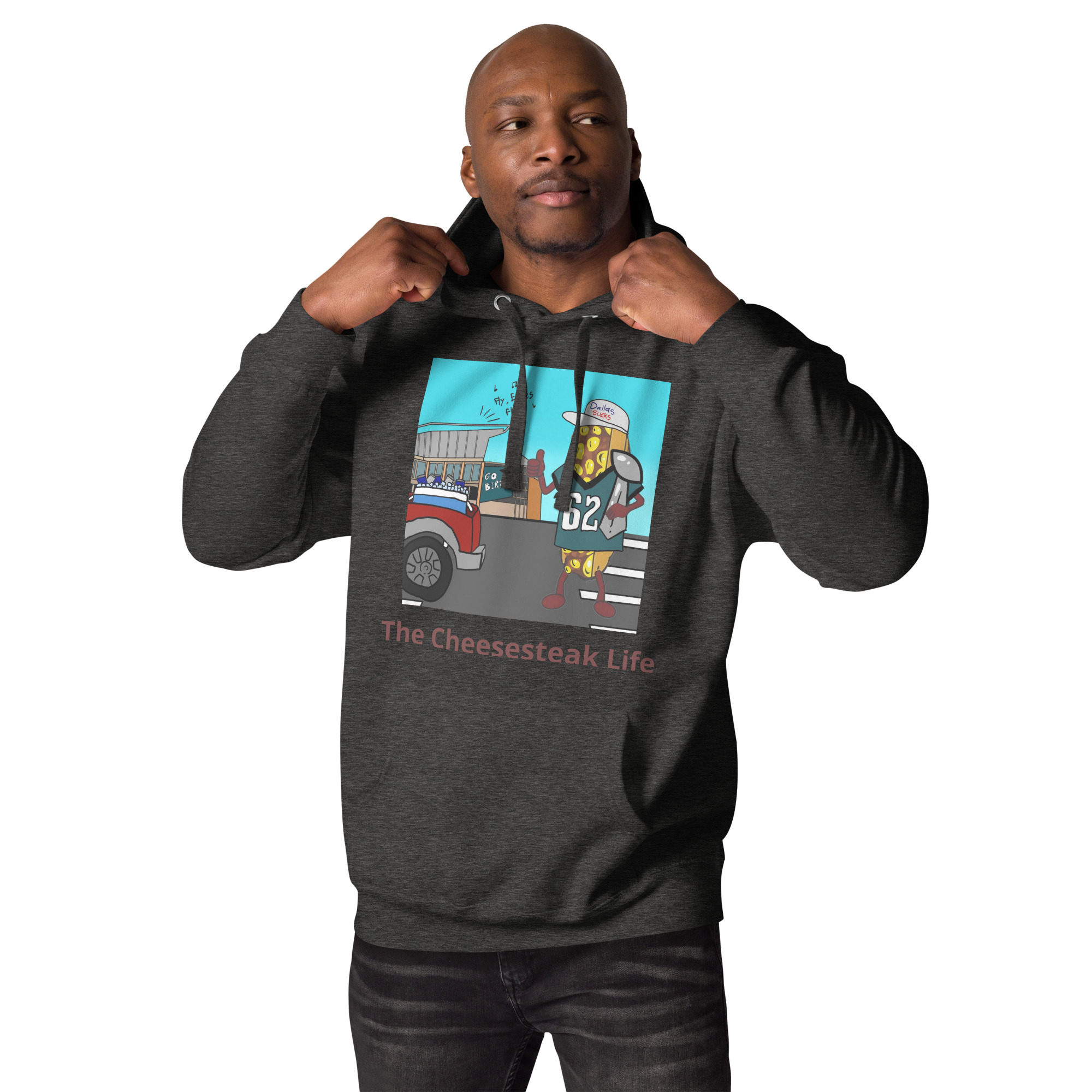 Hoodie - Cheesesteak Life - Cheesey Eagles fan - Image 2