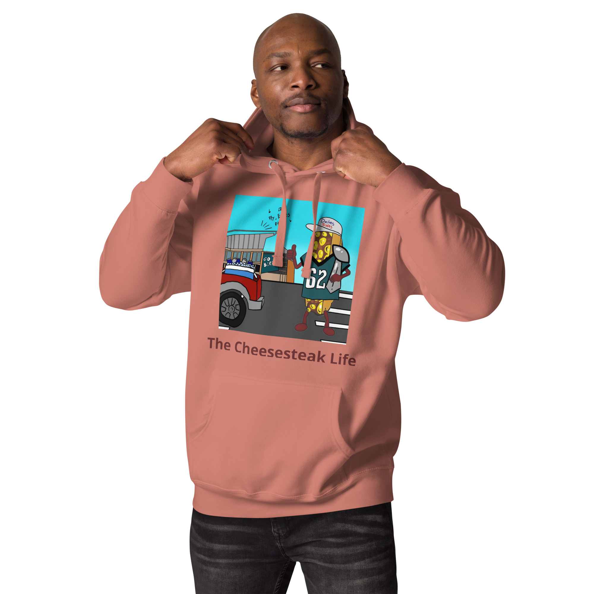 Hoodie - Cheesesteak Life - Cheesey Eagles fan - Image 7