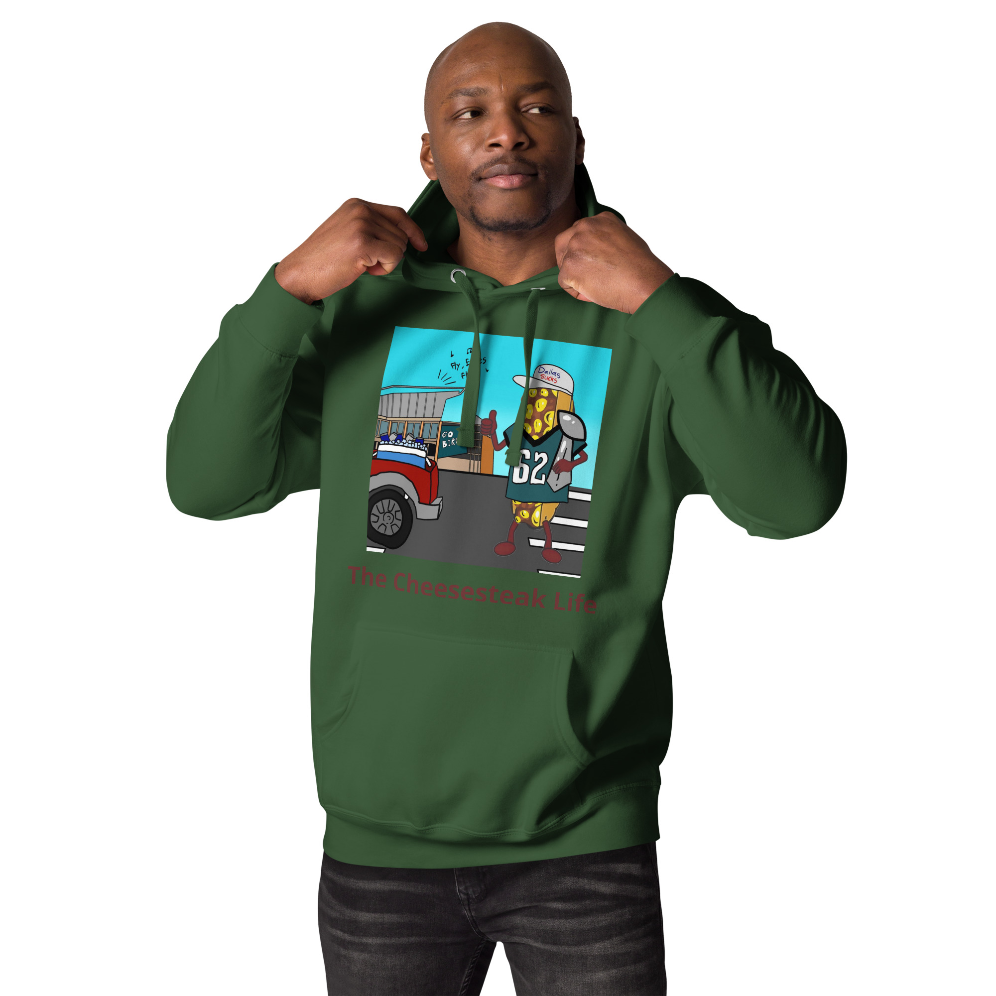 Hoodie - Cheesesteak Life - Cheesey Eagles fan - Image 5
