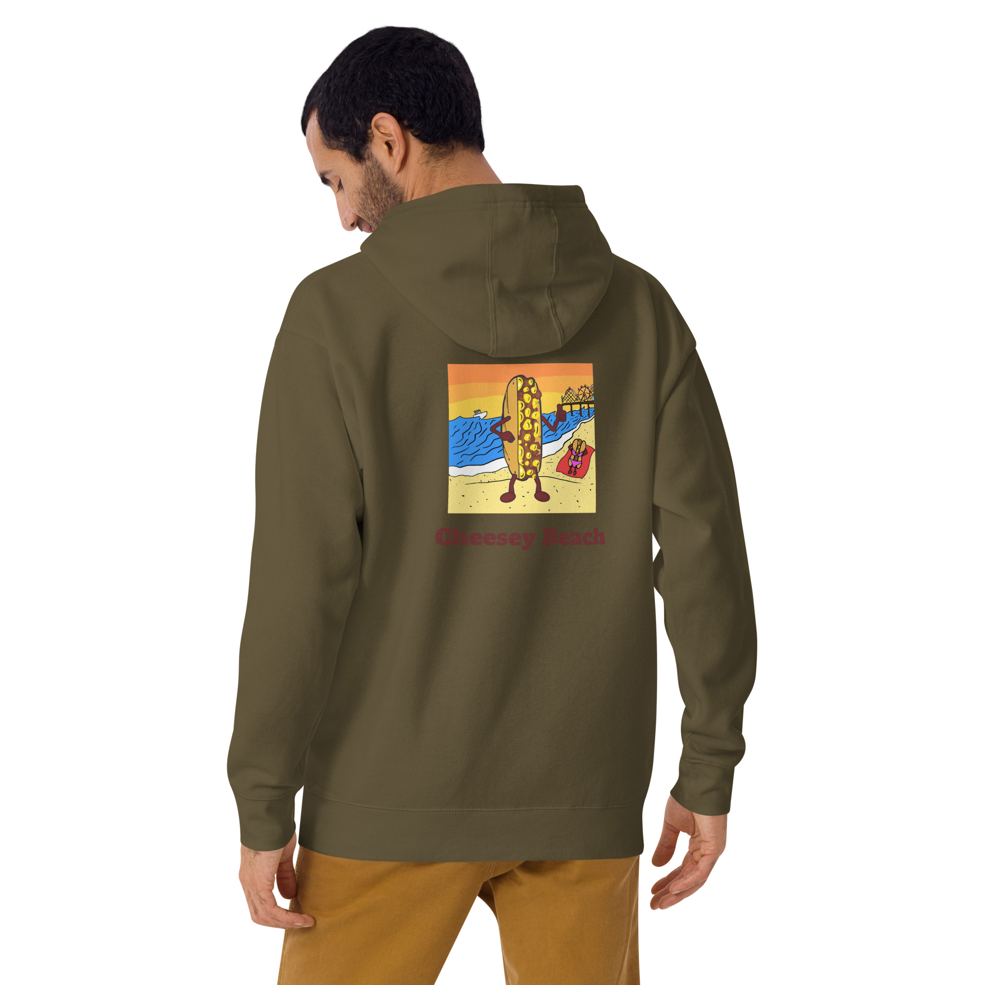 Hoodie - Cheesesteak Life - Amigo Dan - Cheesey Beach - Image 10