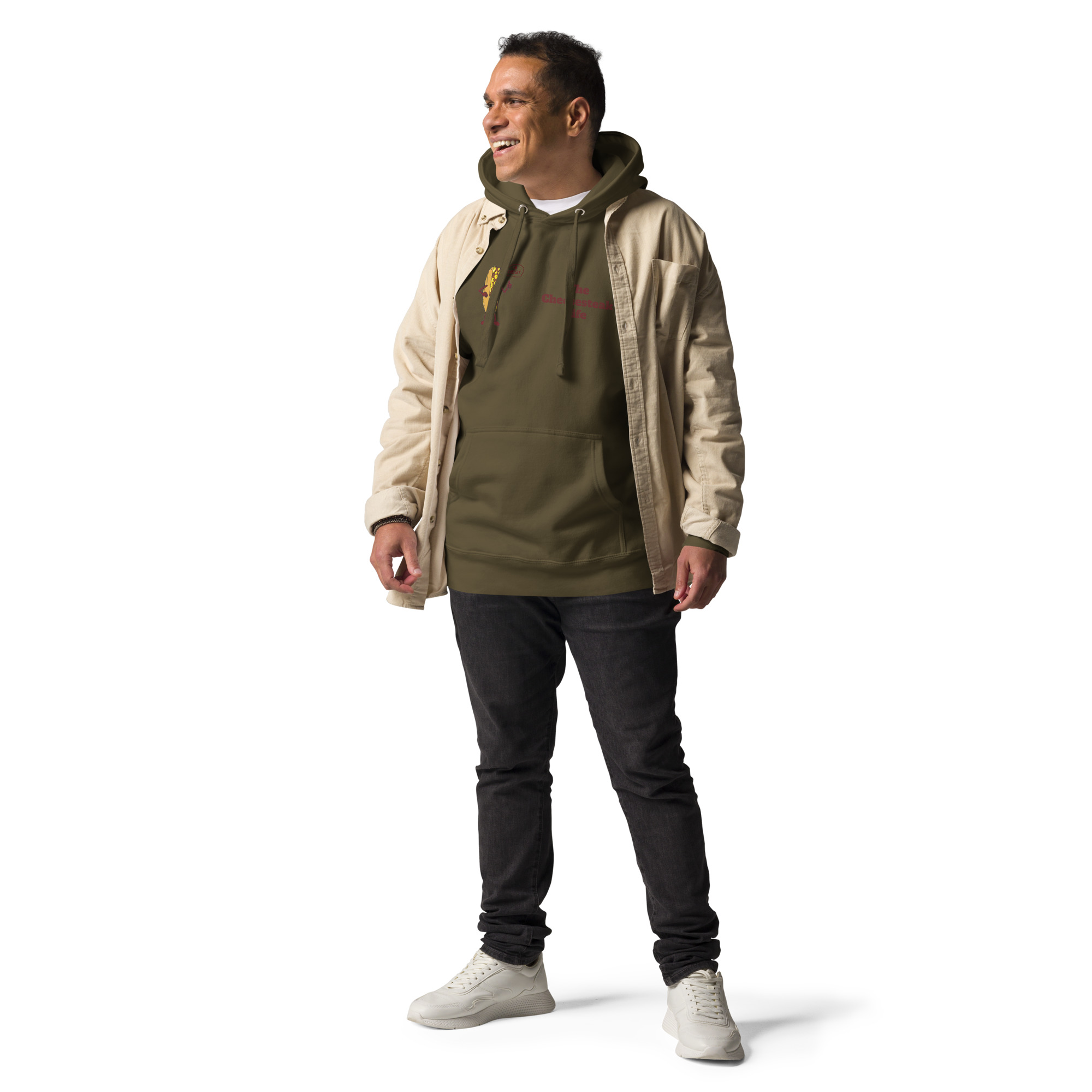 Hoodie - Cheesesteak Life - Cheesey History on Back - Amigo Dan Collection - Image 7
