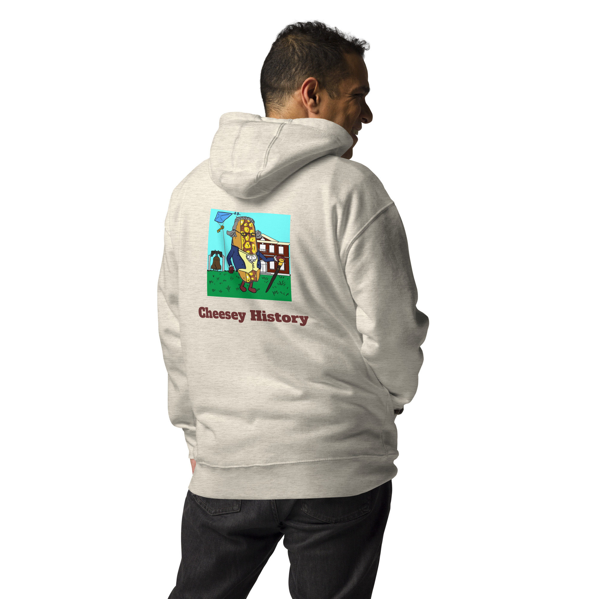 Hoodie - Cheesesteak Life - Cheesey History on Back - Amigo Dan Collection - Image 16