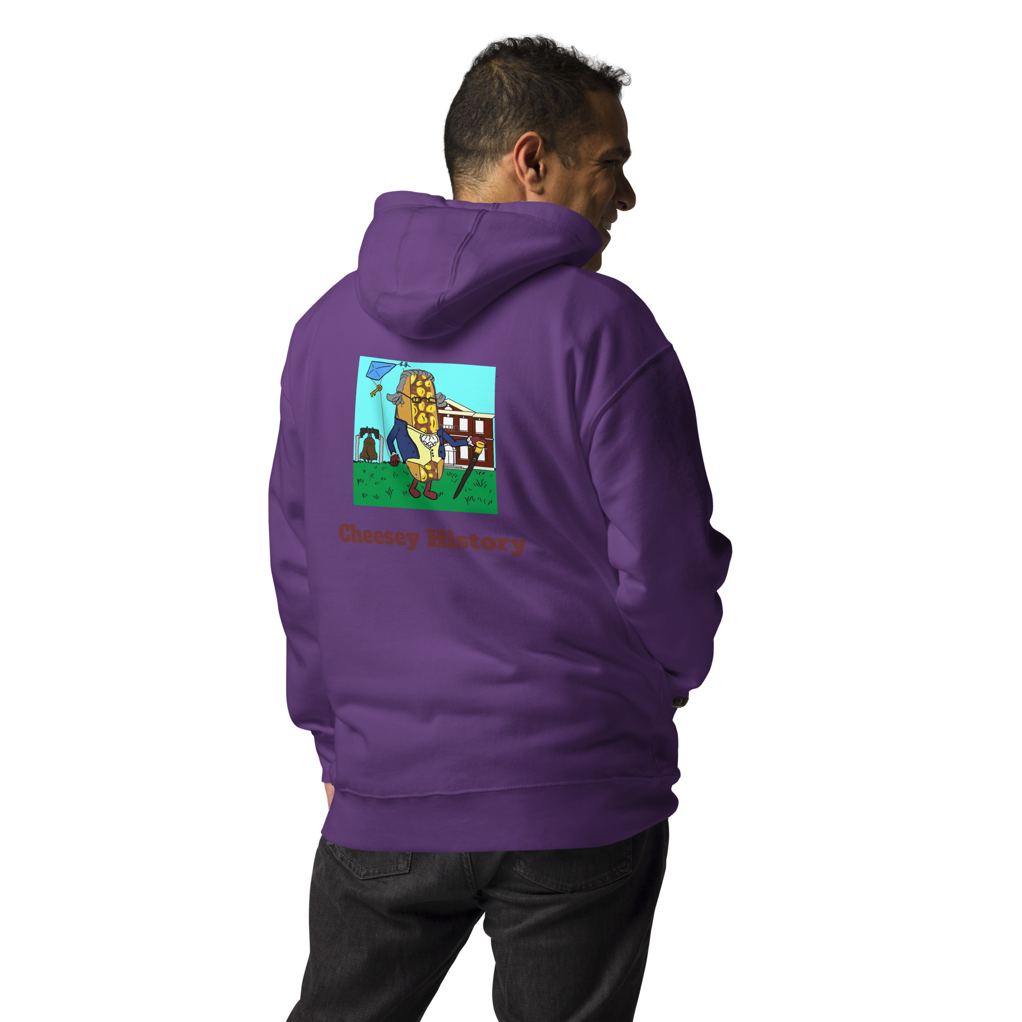 Hoodie - Cheesesteak Life - Cheesey History on Back - Amigo Dan Collection - Image 6