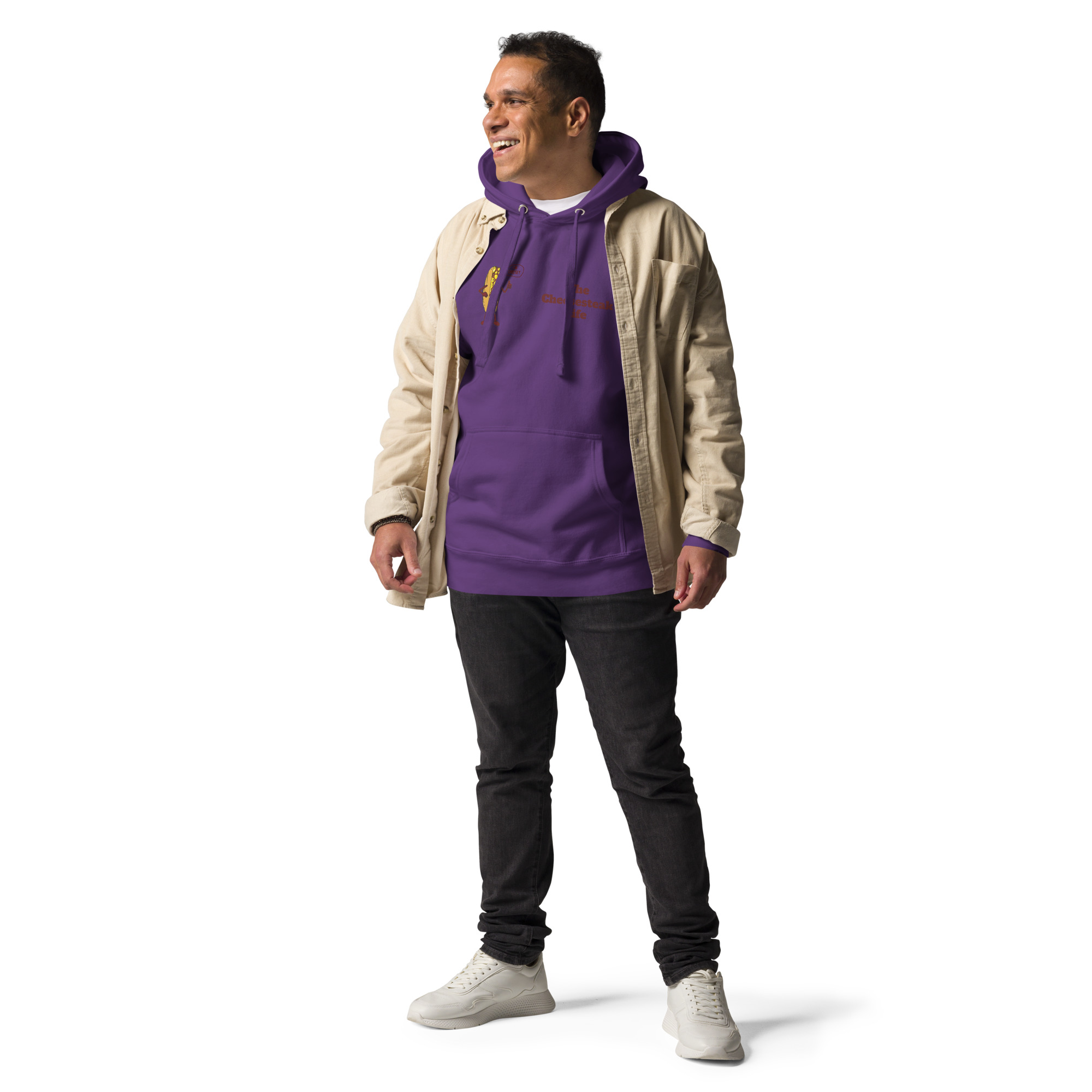 Hoodie - Cheesesteak Life - Cheesey History on Back - Amigo Dan Collection - Image 5