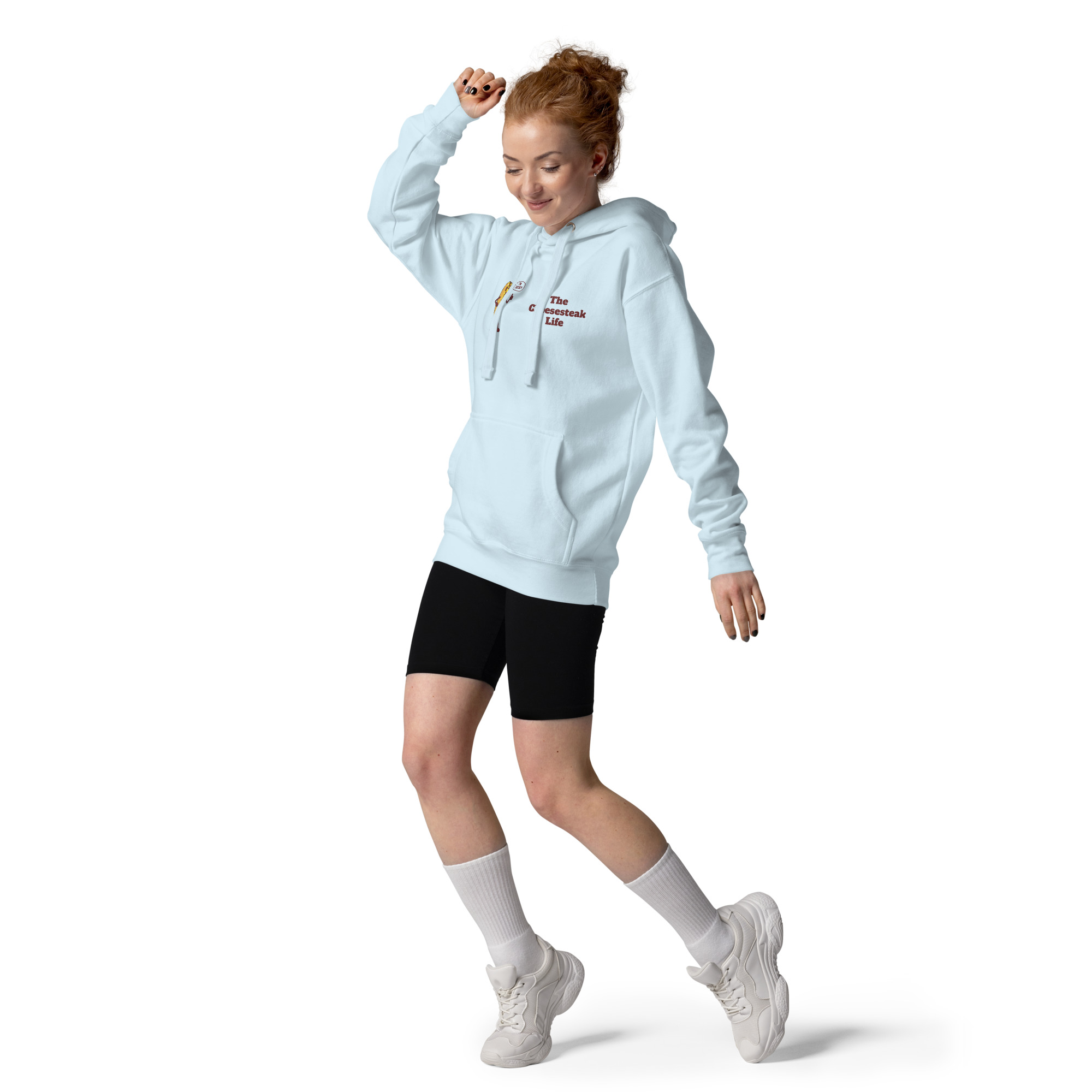 Hoodie - Cheesesteak Life - Cheesey Beach on Back - Amigo Dan Collection - Image 13
