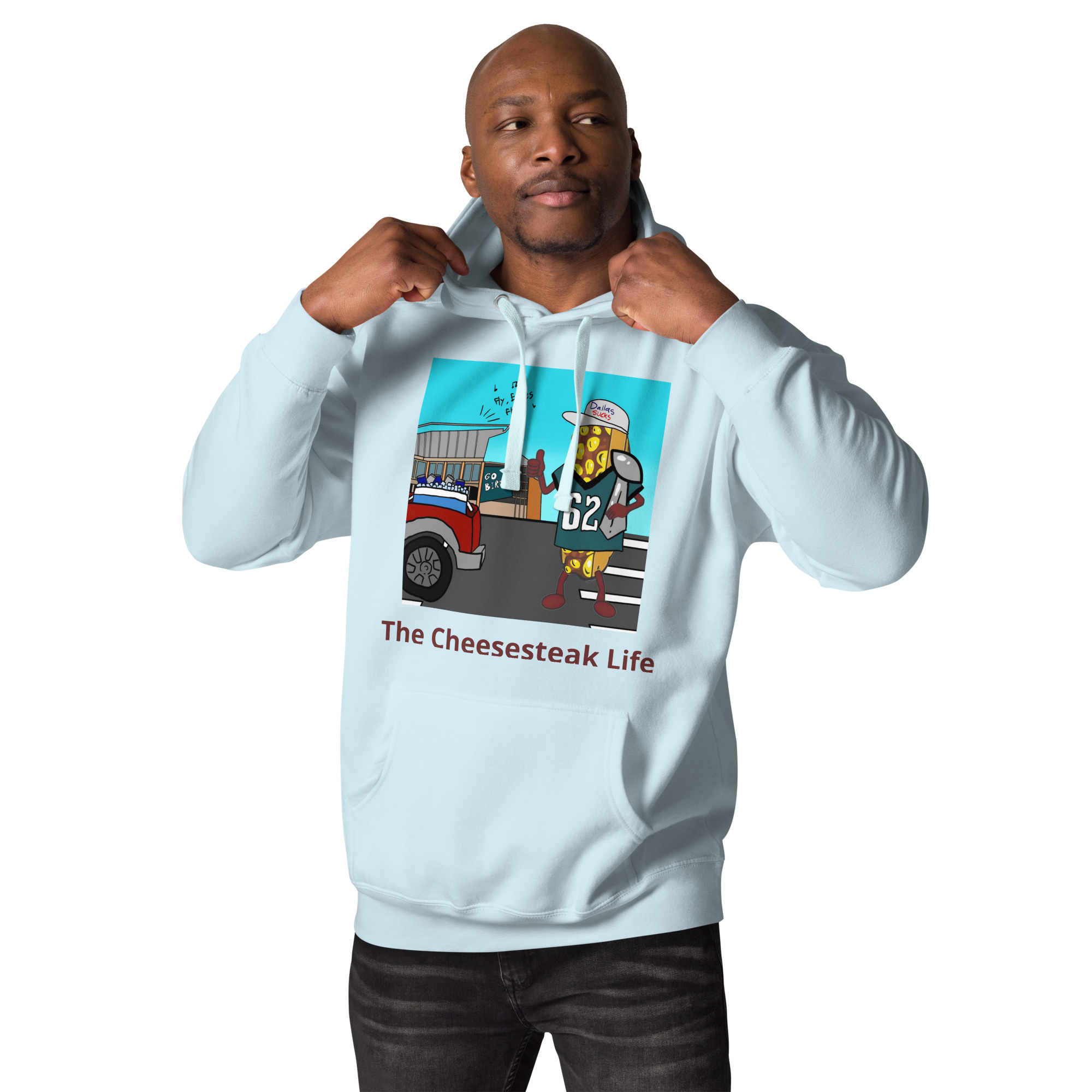 Hoodie - Cheesesteak Life - Cheesey Eagles fan - Image 9