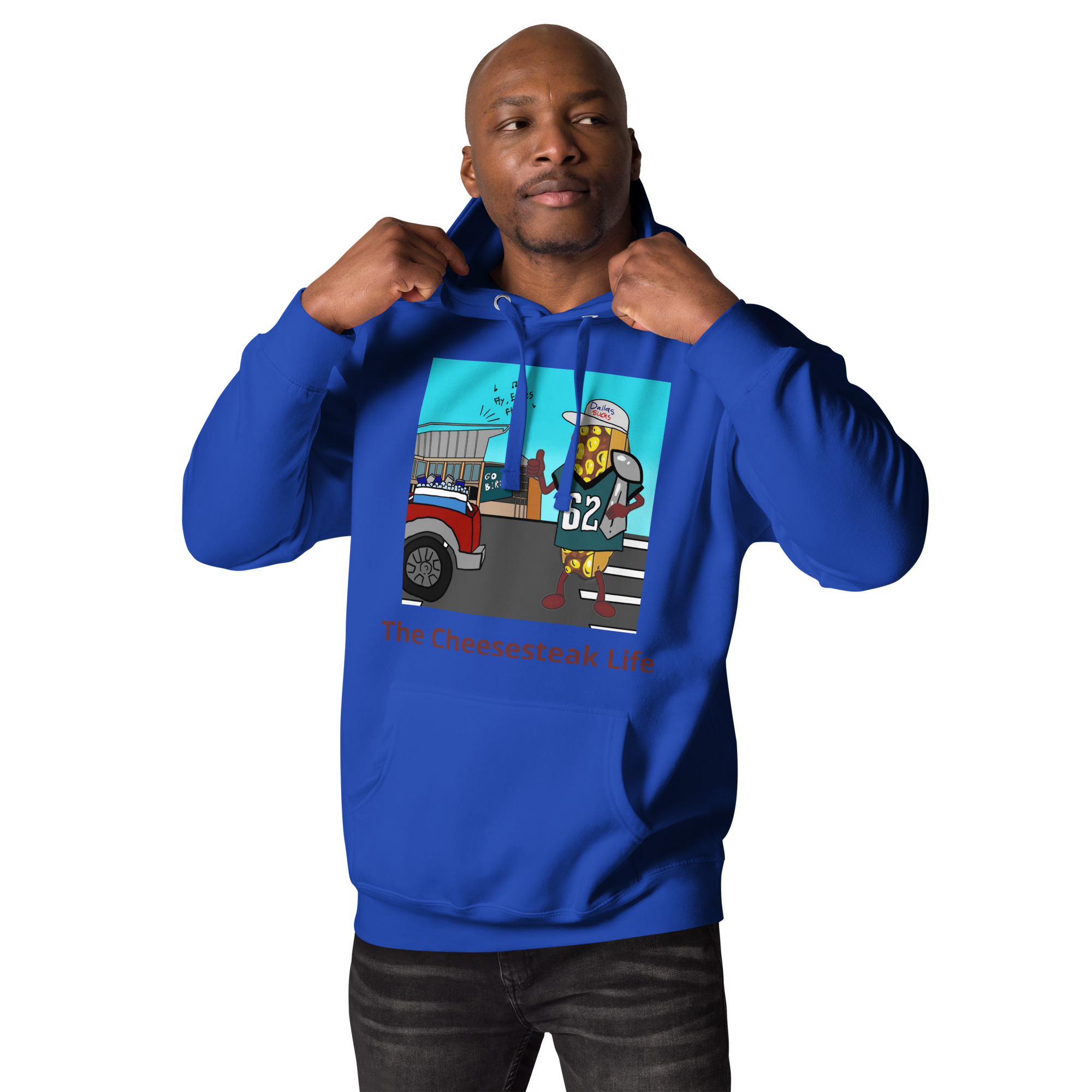 Hoodie - Cheesesteak Life - Cheesey Eagles fan - Image 3