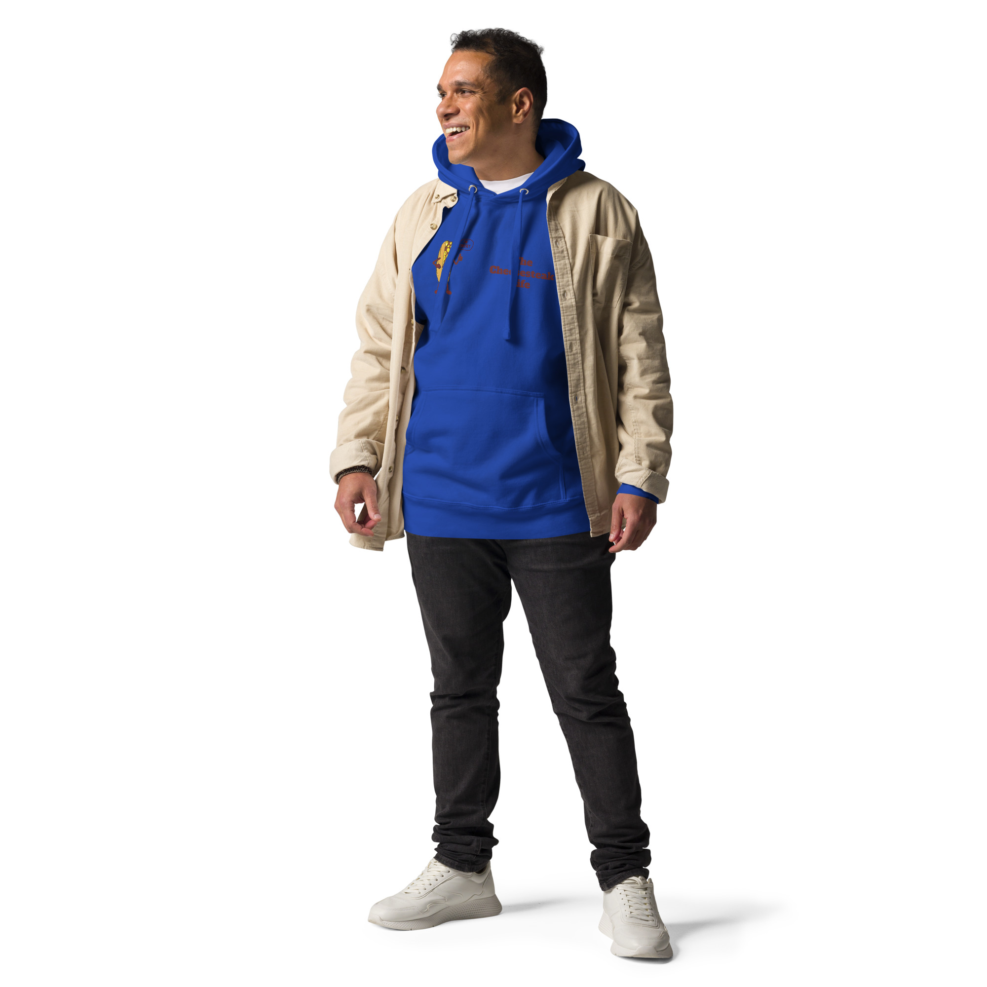 Hoodie - Cheesesteak Life - Cheesey History on Back - Amigo Dan Collection - Image 3