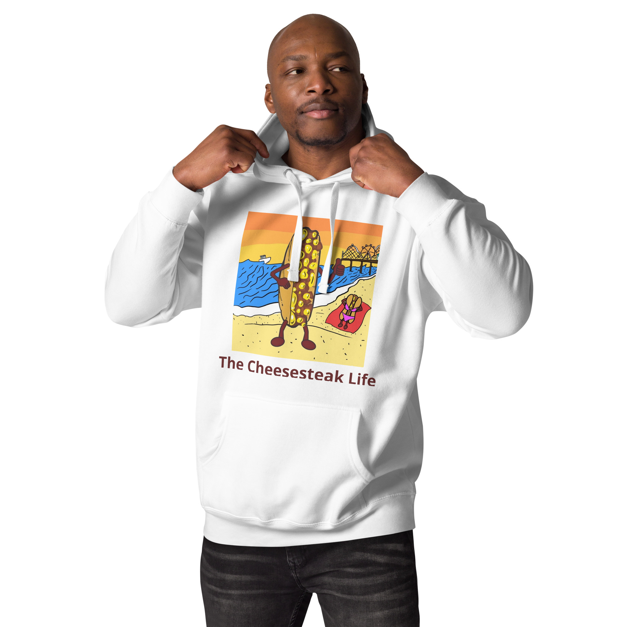 Hoodie - Cheesey Beach - Image 10