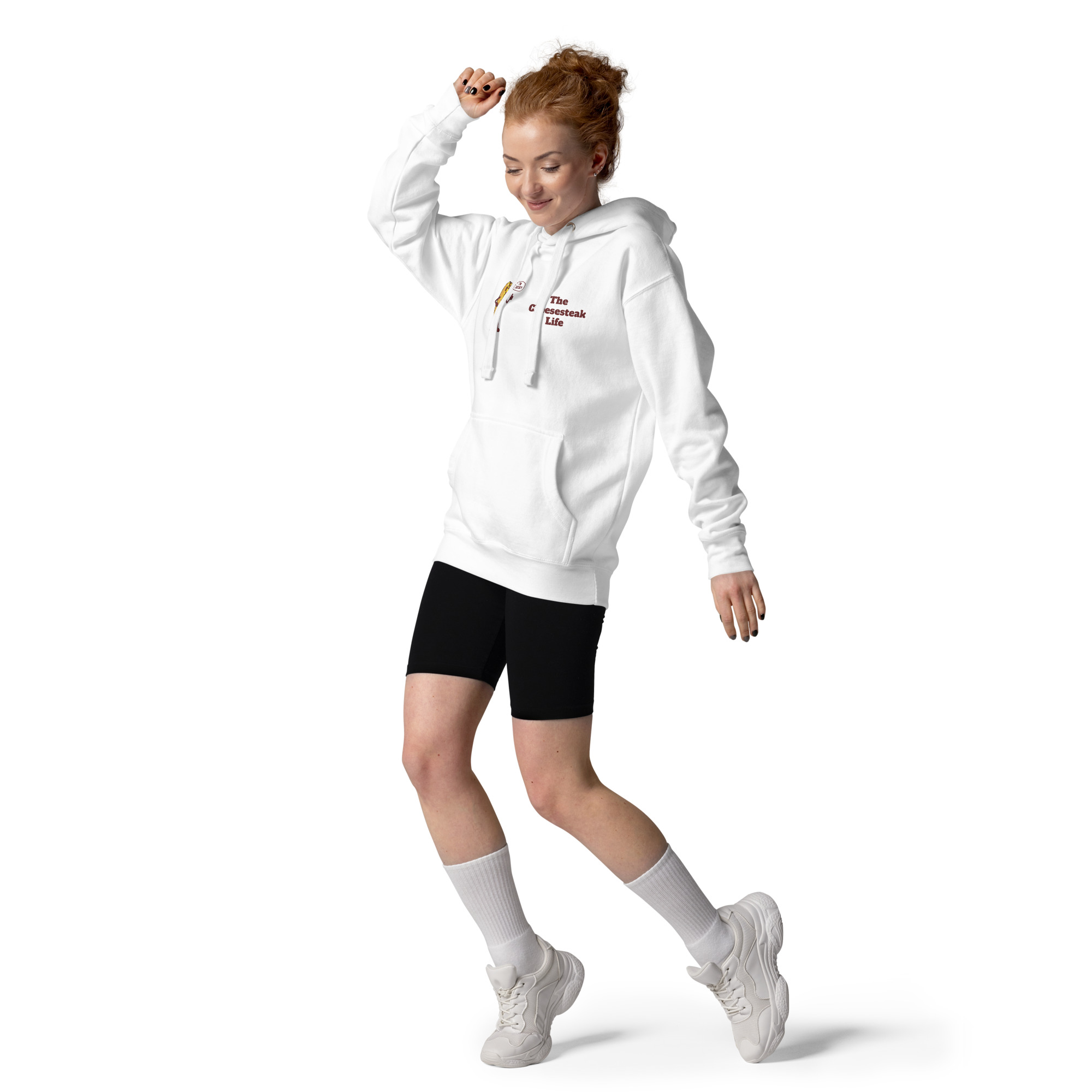 Hoodie - Cheesesteak Life - Cheesey Beach on Back - Amigo Dan Collection - Image 15