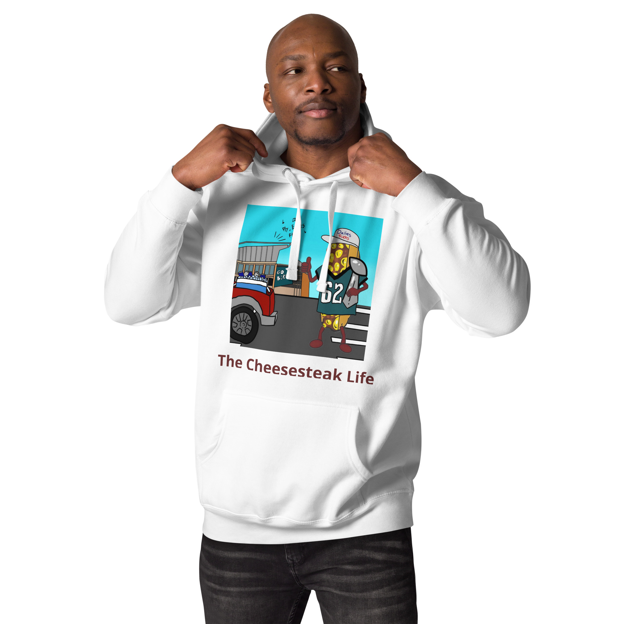 Hoodie - Cheesesteak Life - Cheesey Eagles fan - Image 10