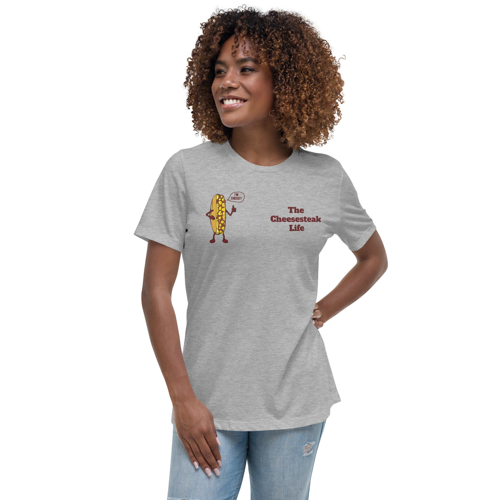 Women's Relaxed T-Shirt - Cheesesteak Life - Fishnets - Amigo Dan Collection - Image 13