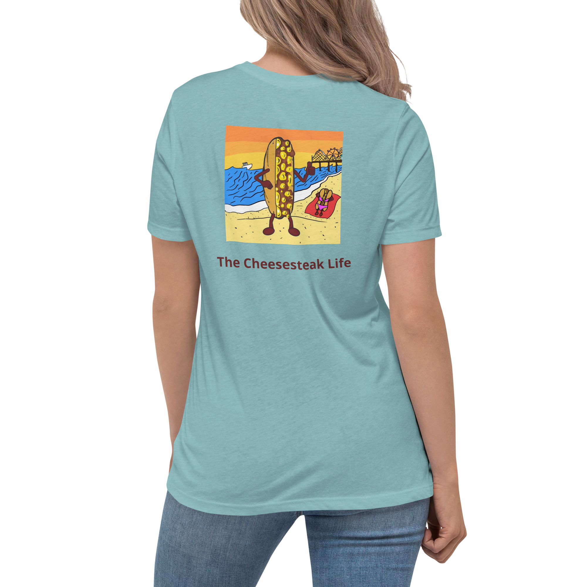 Women's Relaxed T-Shirt - Amigo Dan - Cheesey Beach - Image 24