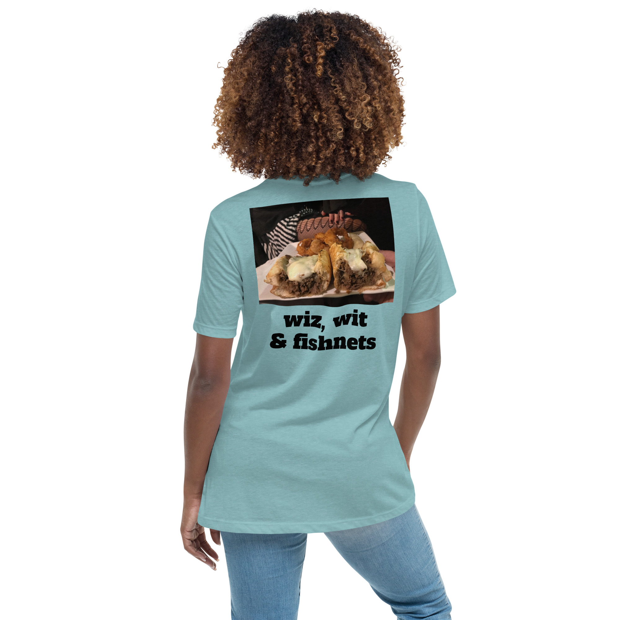 Women's Relaxed T-Shirt - Cheesesteak Life - Fishnets - Amigo Dan Collection - Image 12