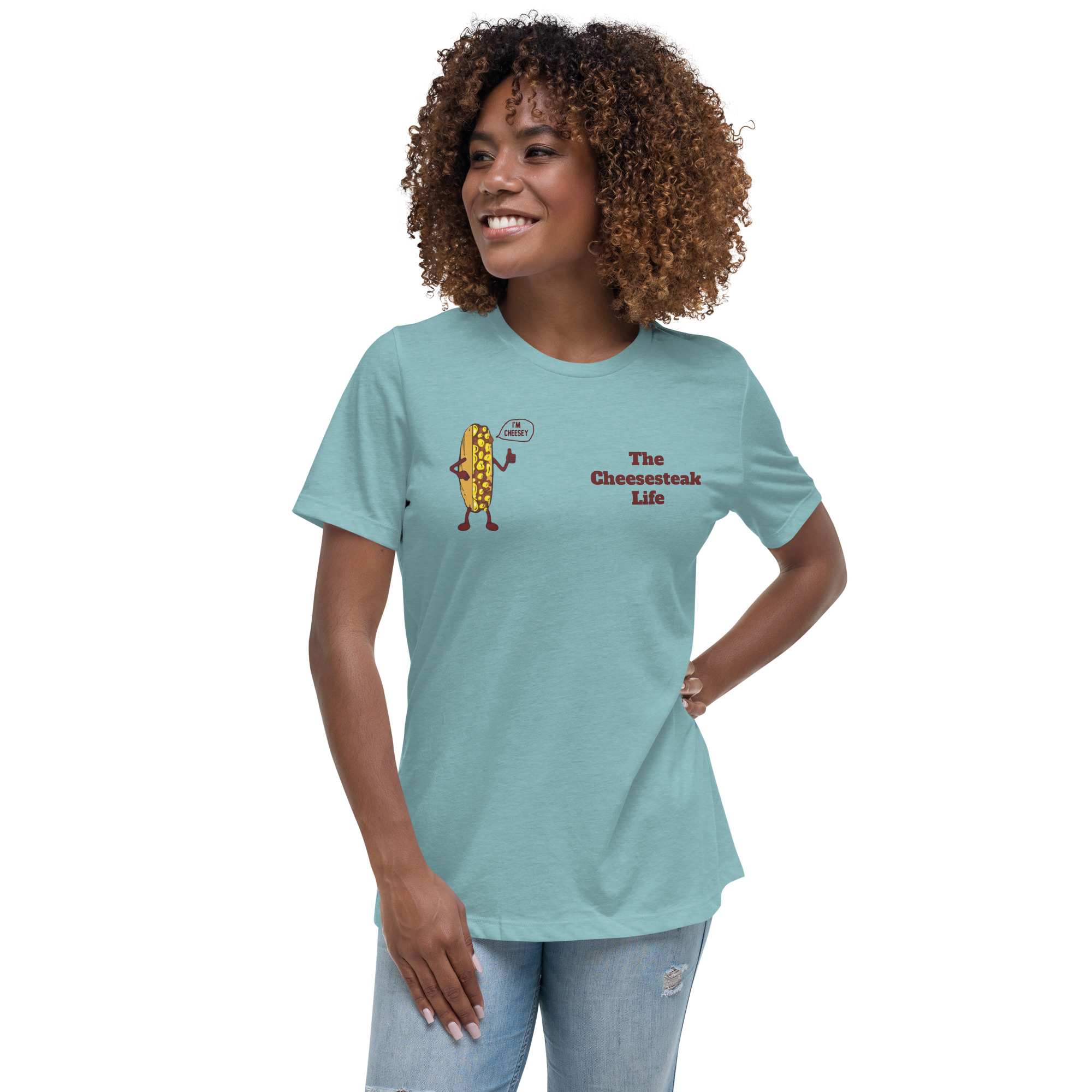 Women's Relaxed T-Shirt - Cheesesteak Life - Fishnets - Amigo Dan Collection - Image 11