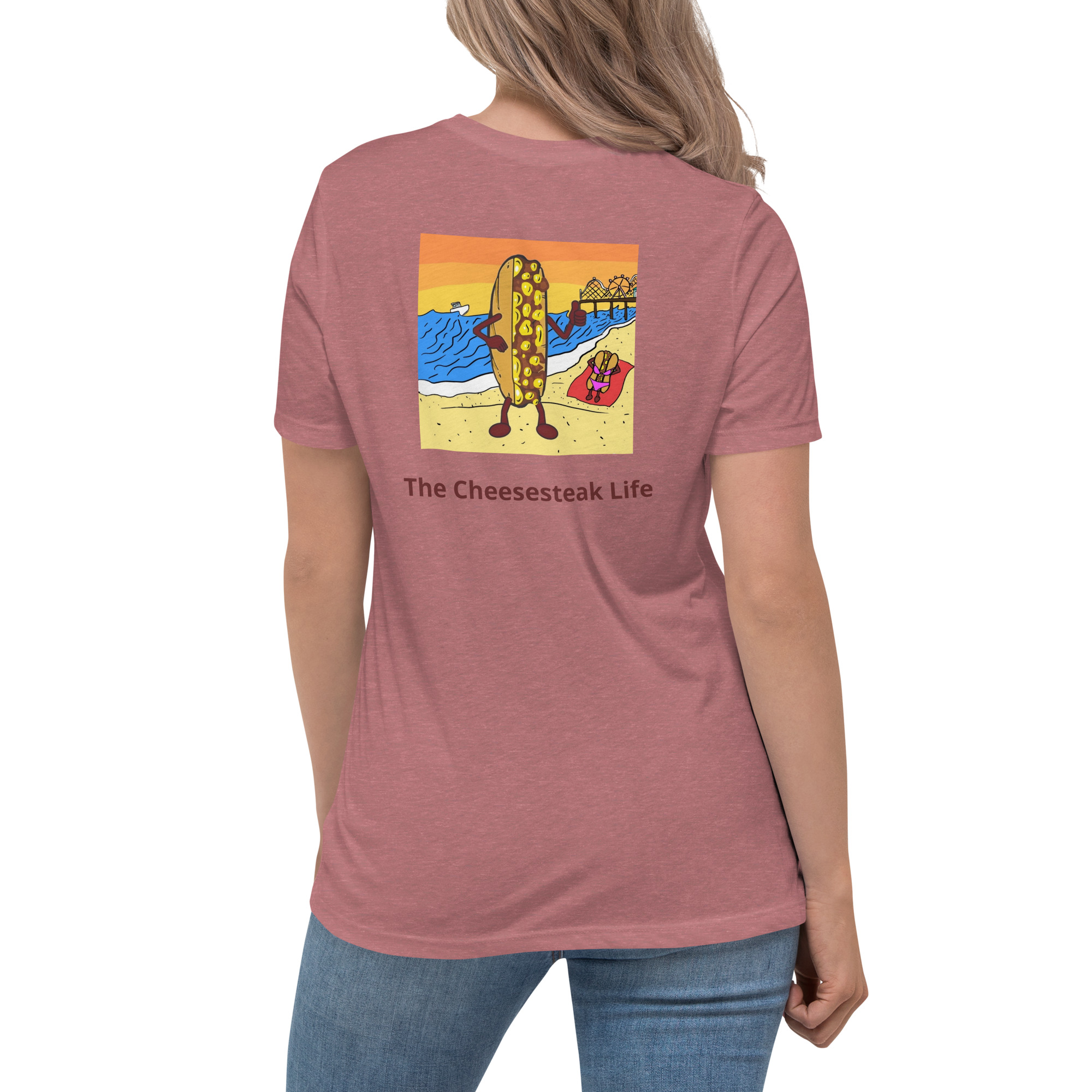 Women's Relaxed T-Shirt - Amigo Dan - Cheesey Beach - Image 20