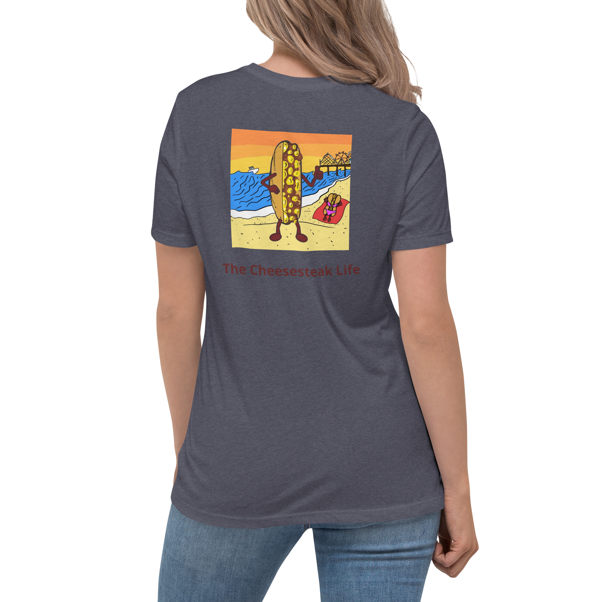 Women's Relaxed T-Shirt - Amigo Dan - Cheesey Beach - Image 6
