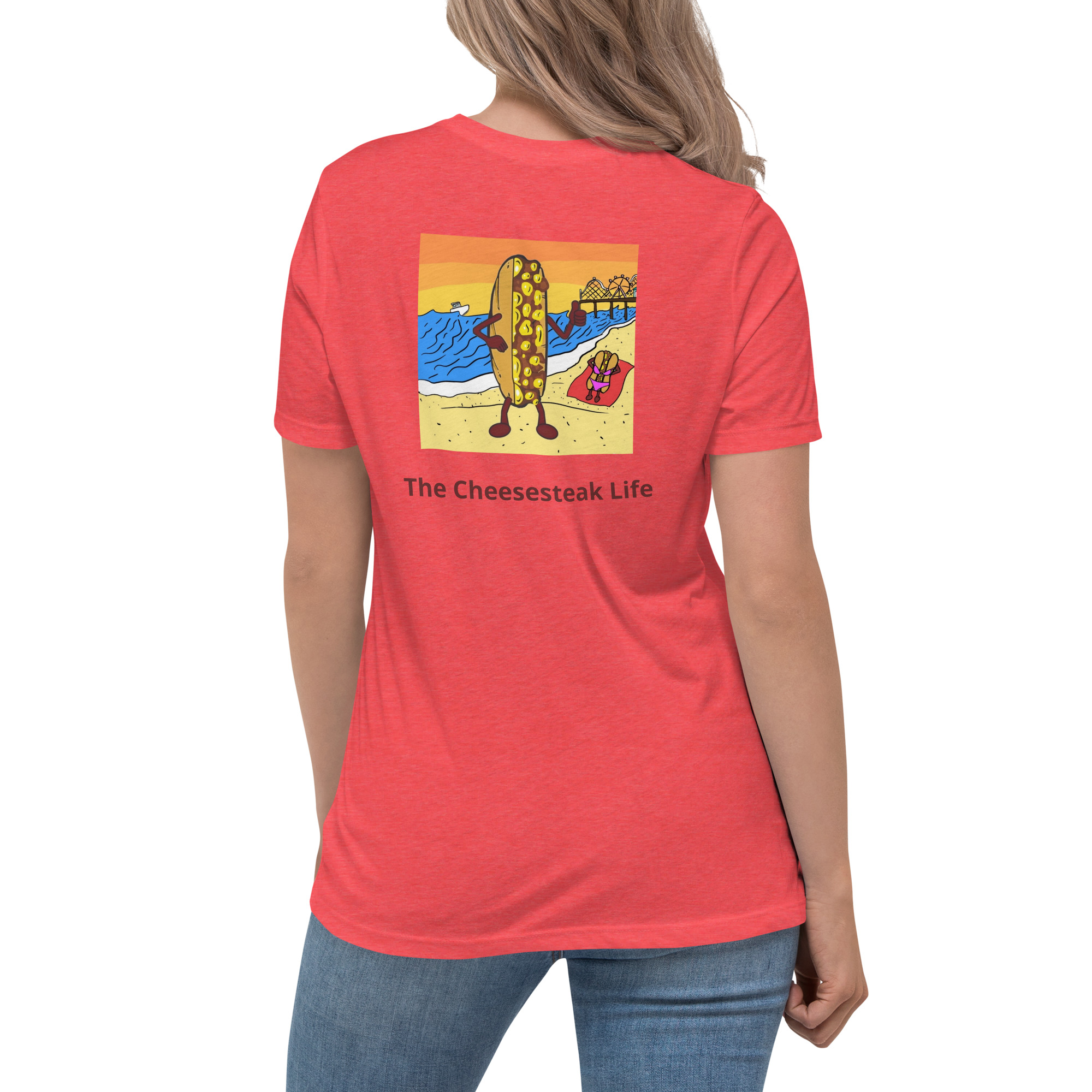 Women's Relaxed T-Shirt - Amigo Dan - Cheesey Beach - Image 16