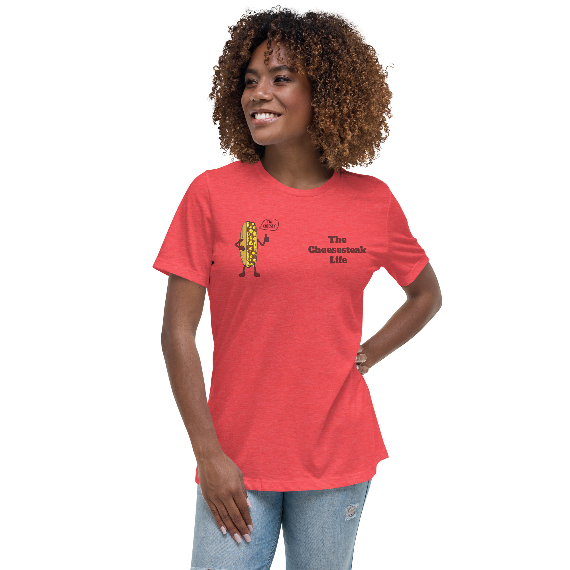 Women's Relaxed T-Shirt - Cheesesteak Life - Fishnets - Amigo Dan Collection - Image 7