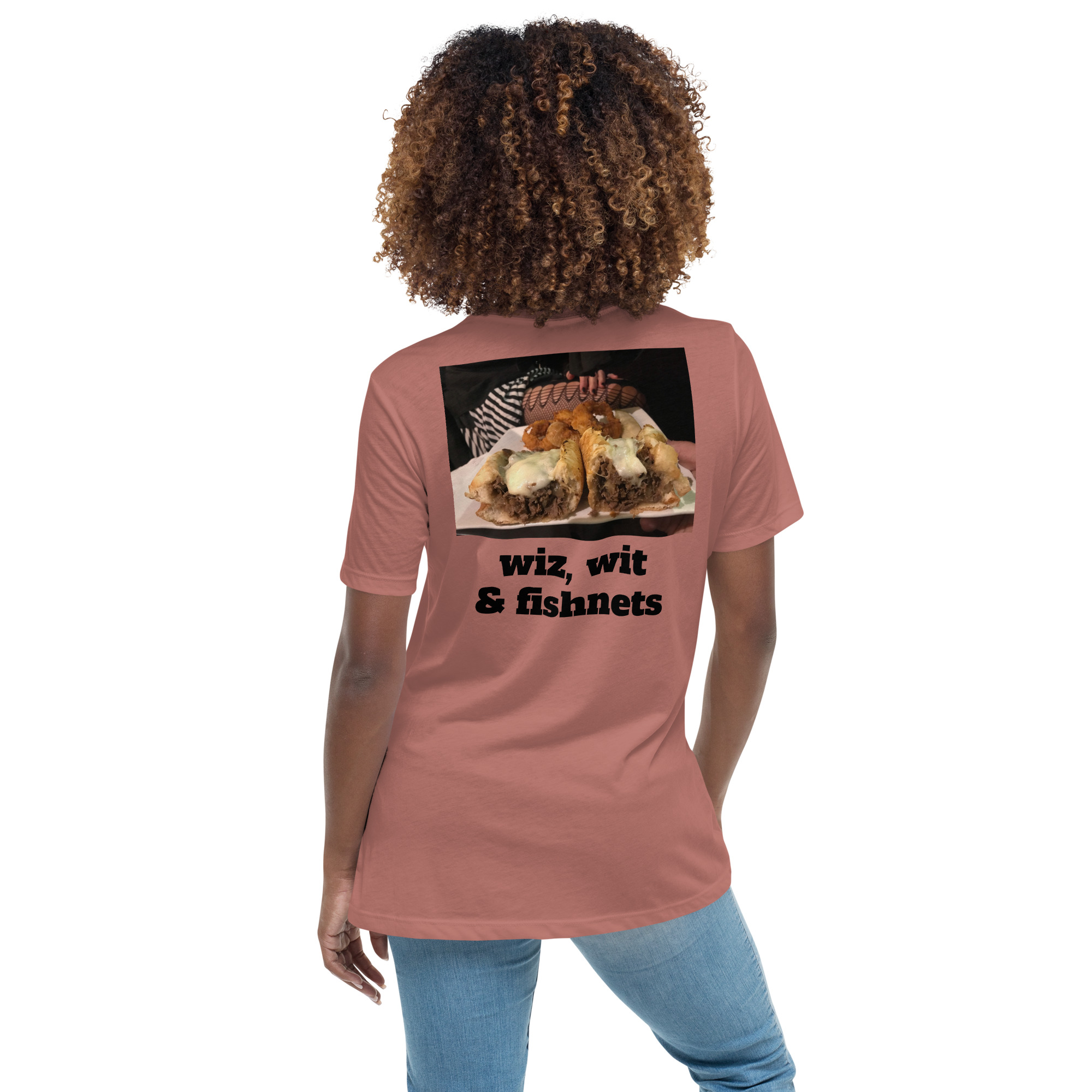 Women's Relaxed T-Shirt - Cheesesteak Life - Fishnets - Amigo Dan Collection - Image 10