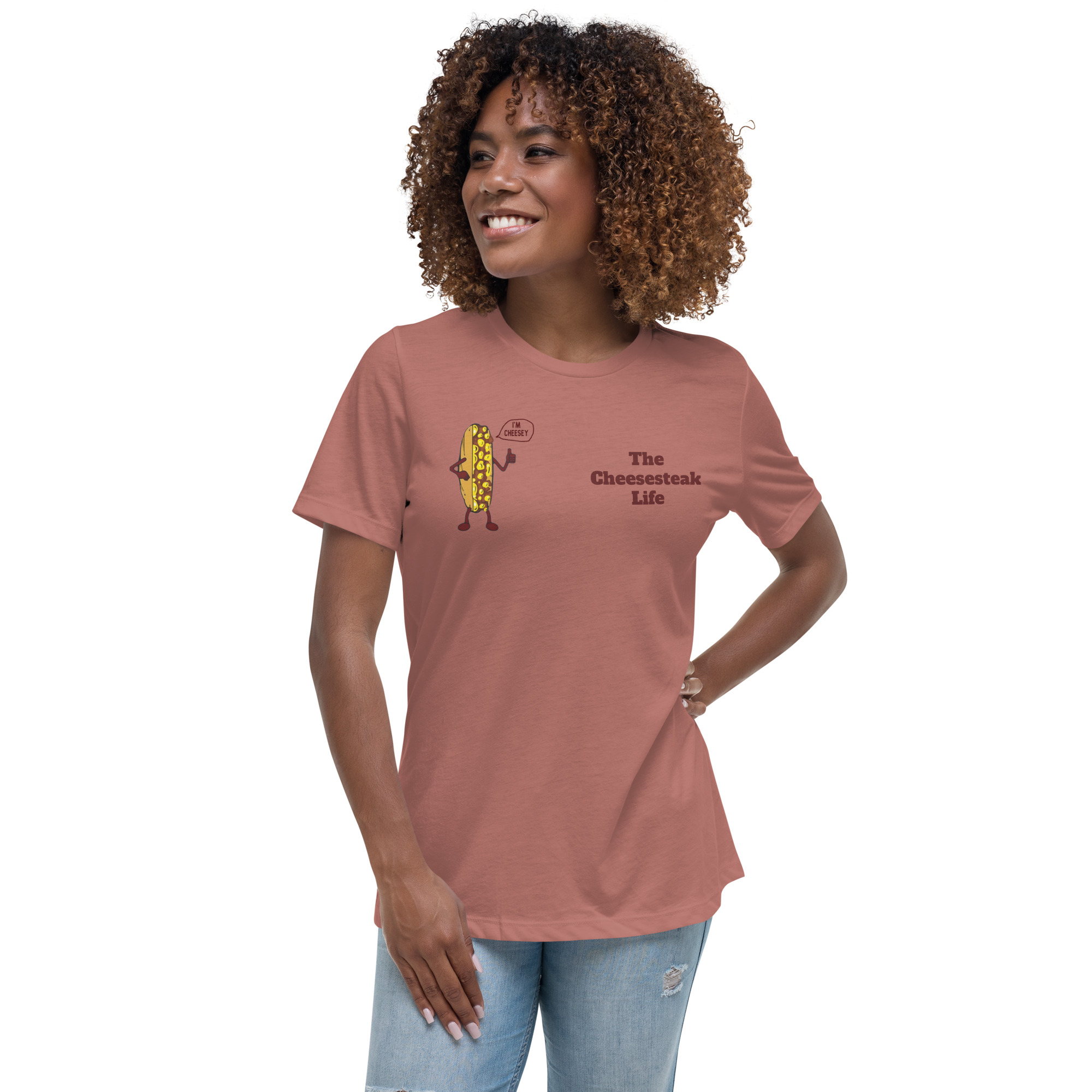 Women's Relaxed T-Shirt - Cheesesteak Life - Fishnets - Amigo Dan Collection - Image 9