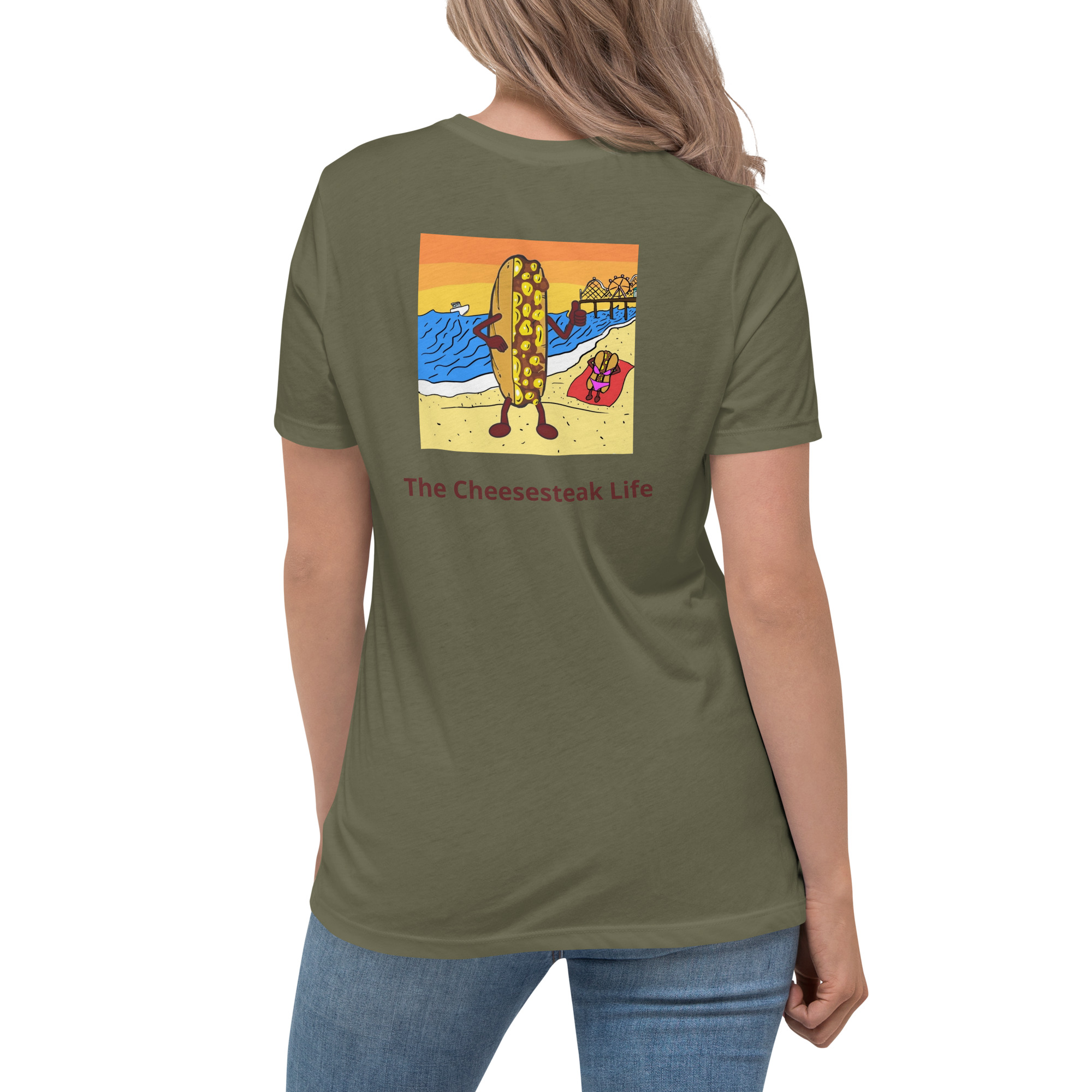 Women's Relaxed T-Shirt - Amigo Dan - Cheesey Beach - Image 10