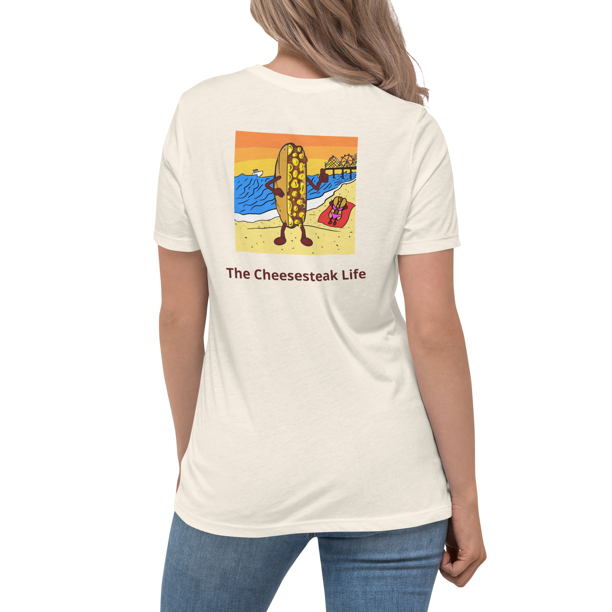 Women's Relaxed T-Shirt - Amigo Dan - Cheesey Beach - Image 30