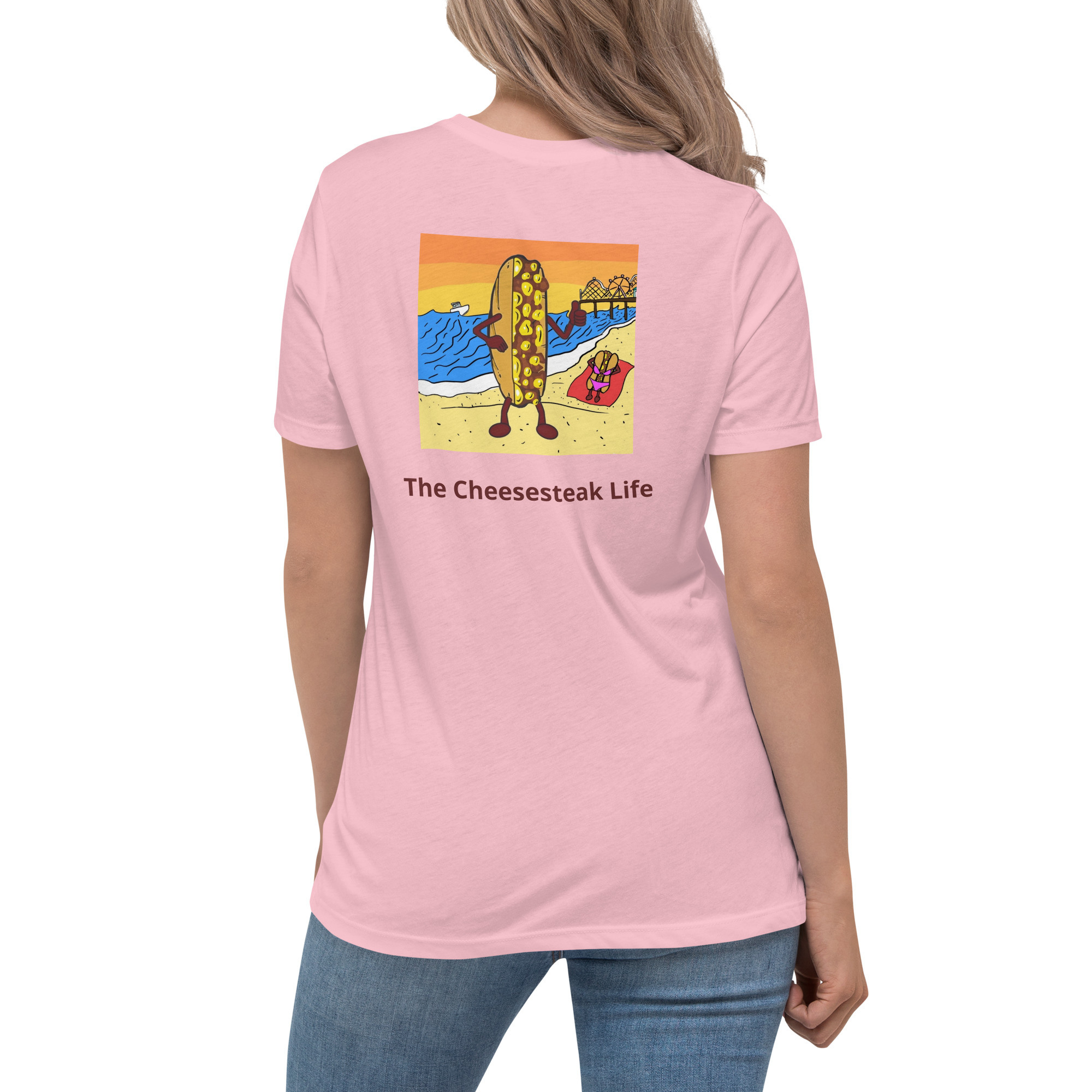 Women's Relaxed T-Shirt - Amigo Dan - Cheesey Beach - Image 28