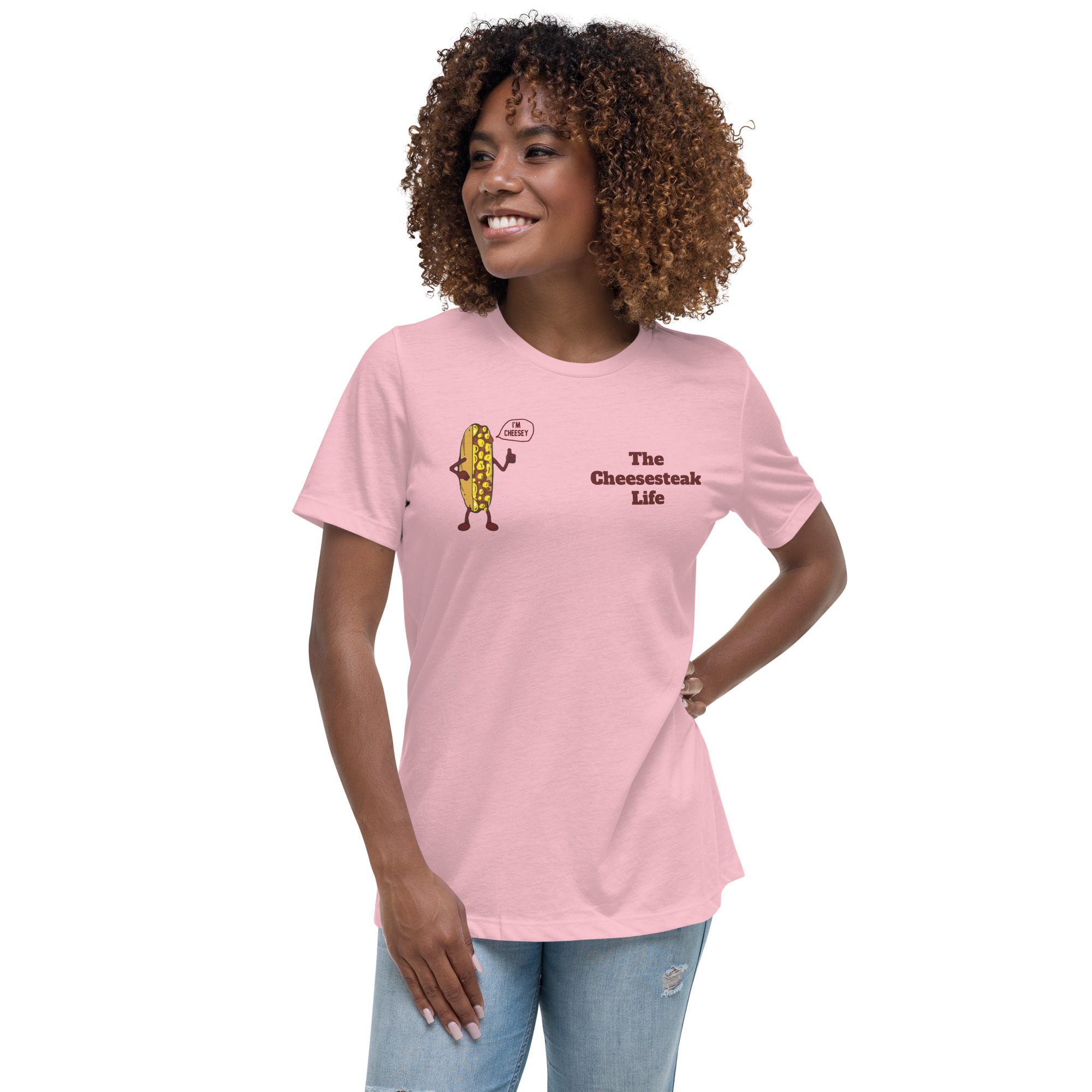 Women's Relaxed T-Shirt - Cheesesteak Life - Fishnets - Amigo Dan Collection - Image 15