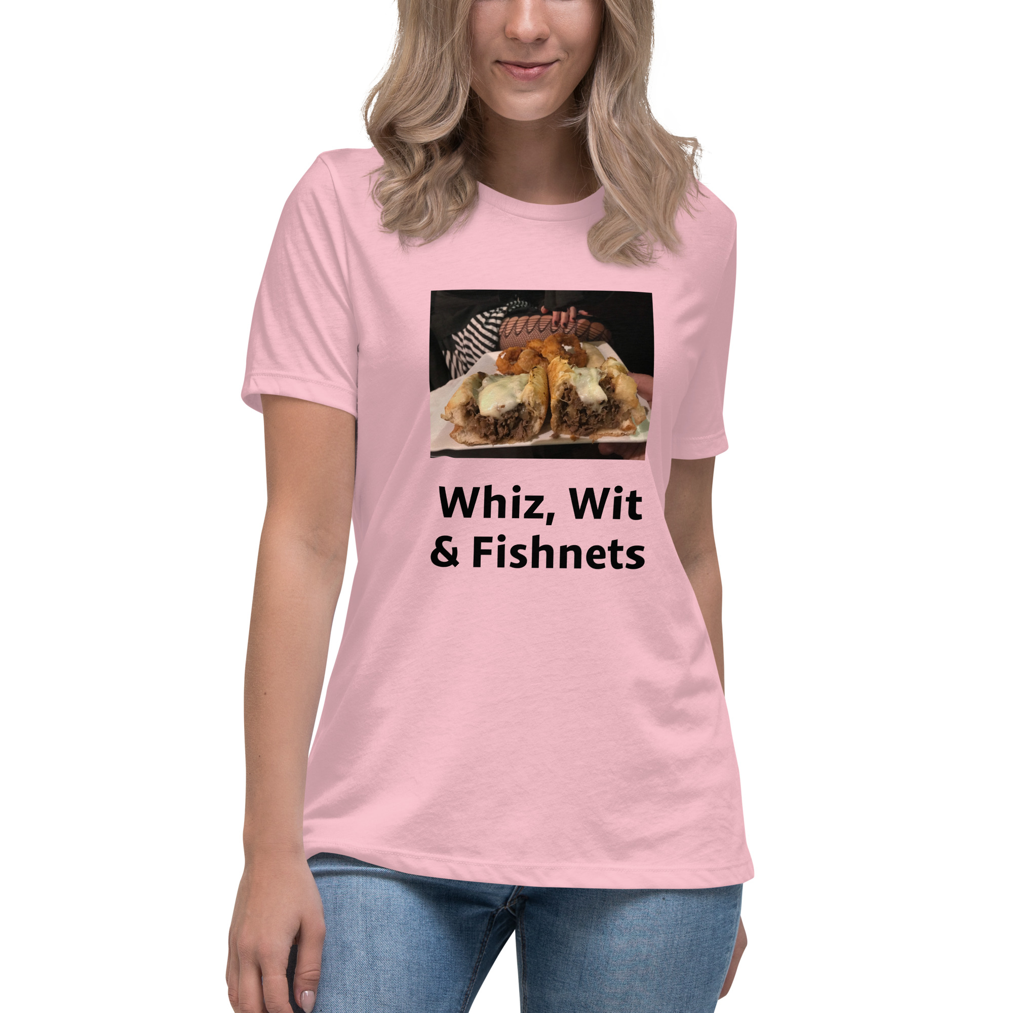 Women's Relaxed T-Shirt - Cheesey Fishnets stockings - Image 8