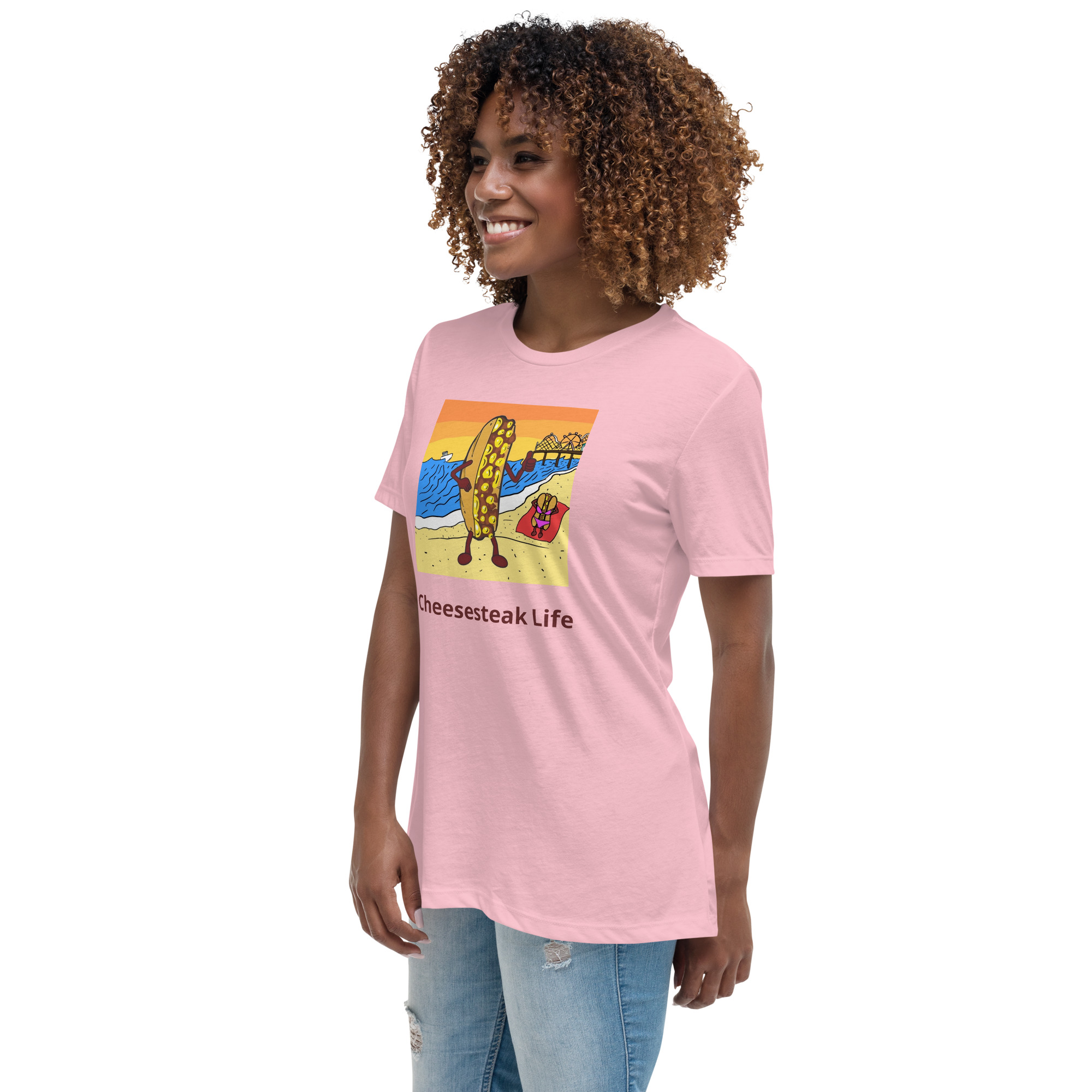Women's Relaxed T-Shirt - Cheesey Beach - Image 18