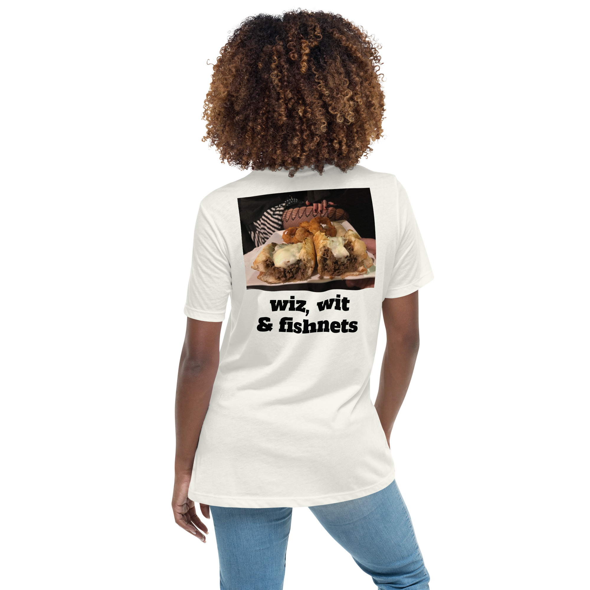 Women's Relaxed T-Shirt - Cheesesteak Life - Fishnets - Amigo Dan Collection - Image 18