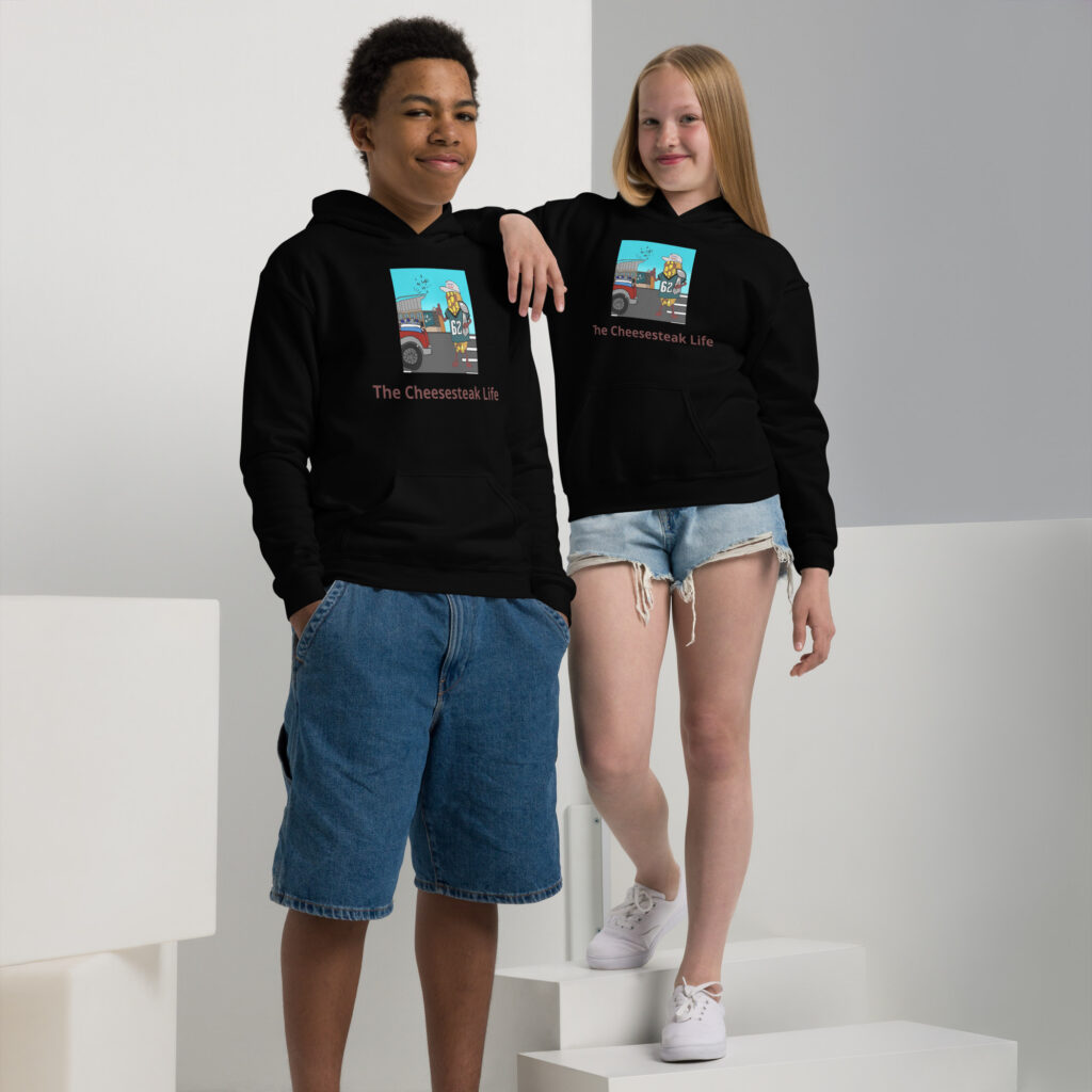 Youth heavy blend hoodie - Cheesesteak Life - Cheesey Eagles Fan