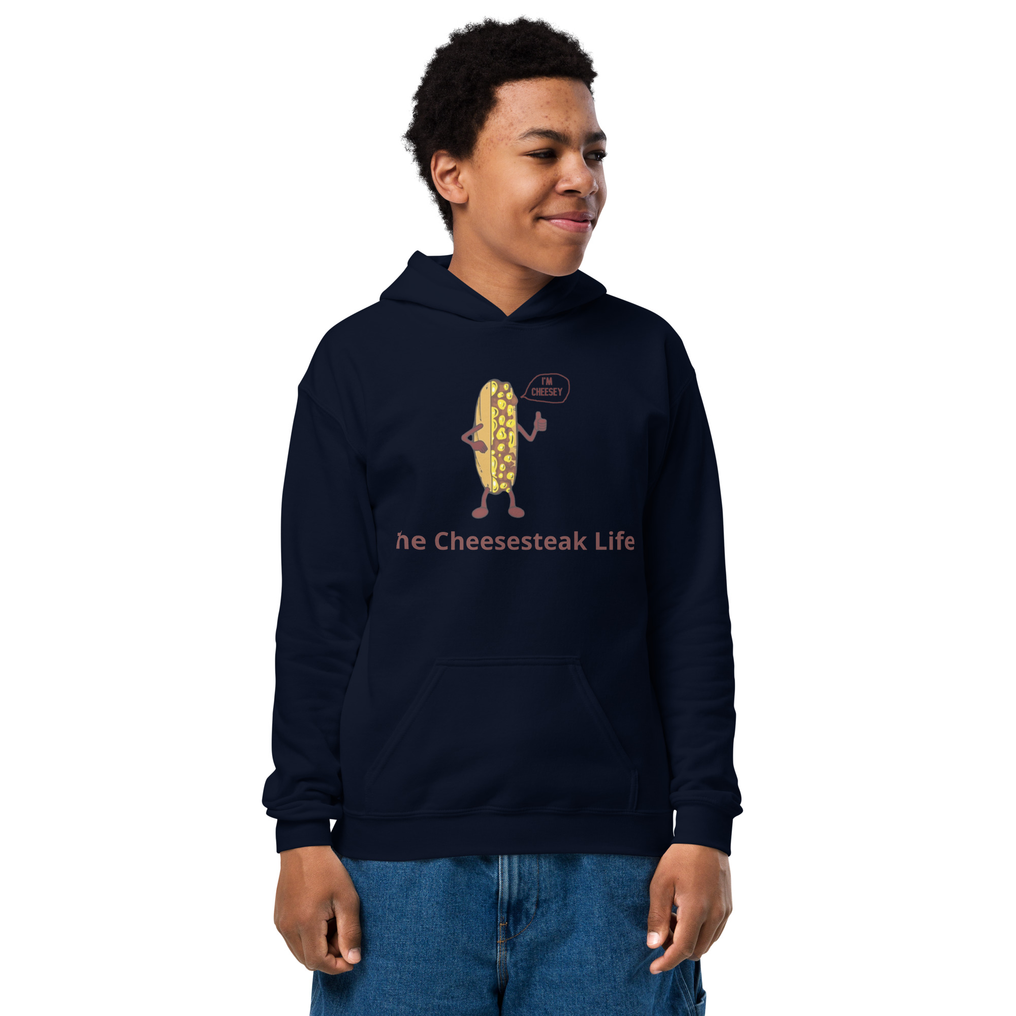 Mr. Cheesey - Youth heavy blend hoodie - Image 3