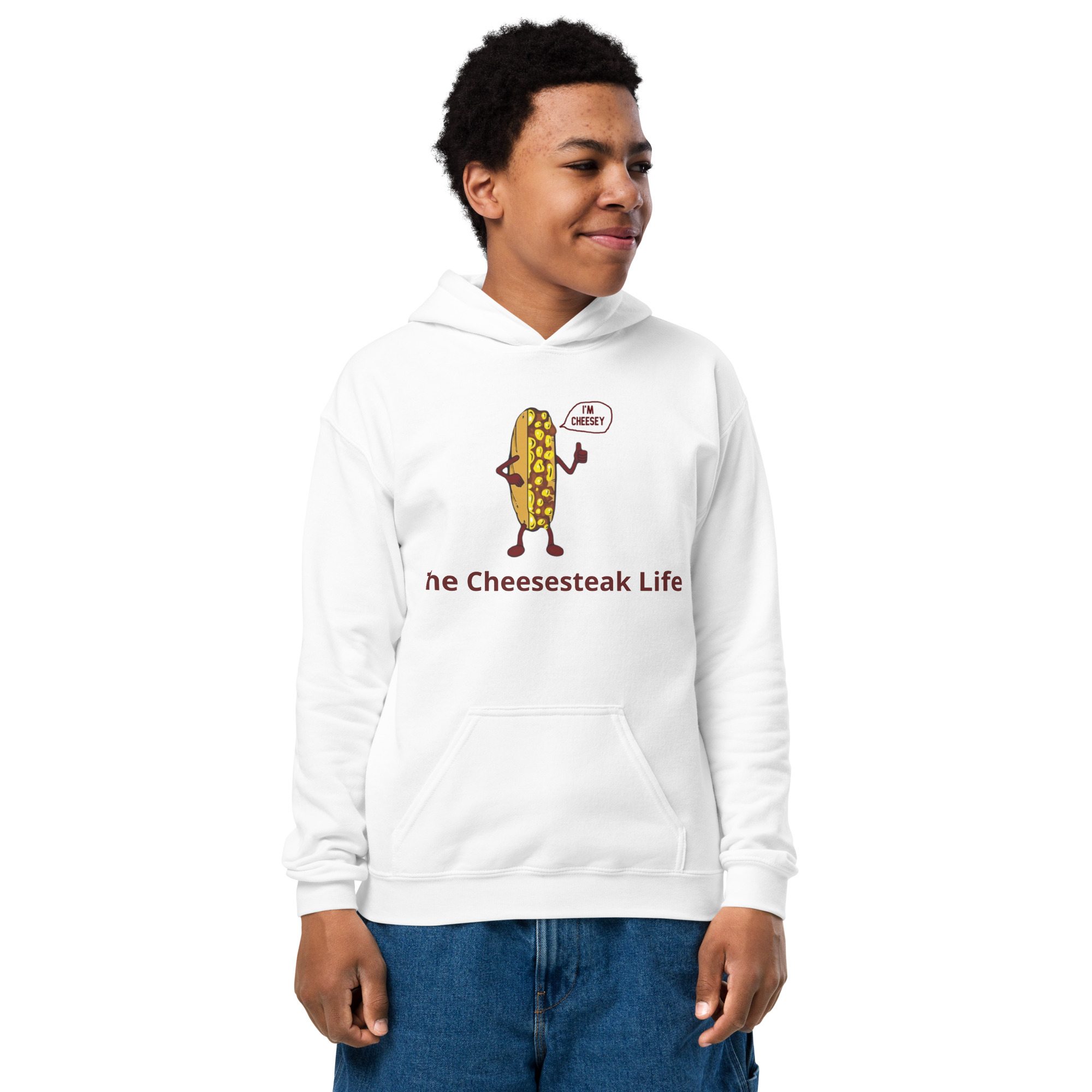 Mr. Cheesey - Youth heavy blend hoodie - Image 7