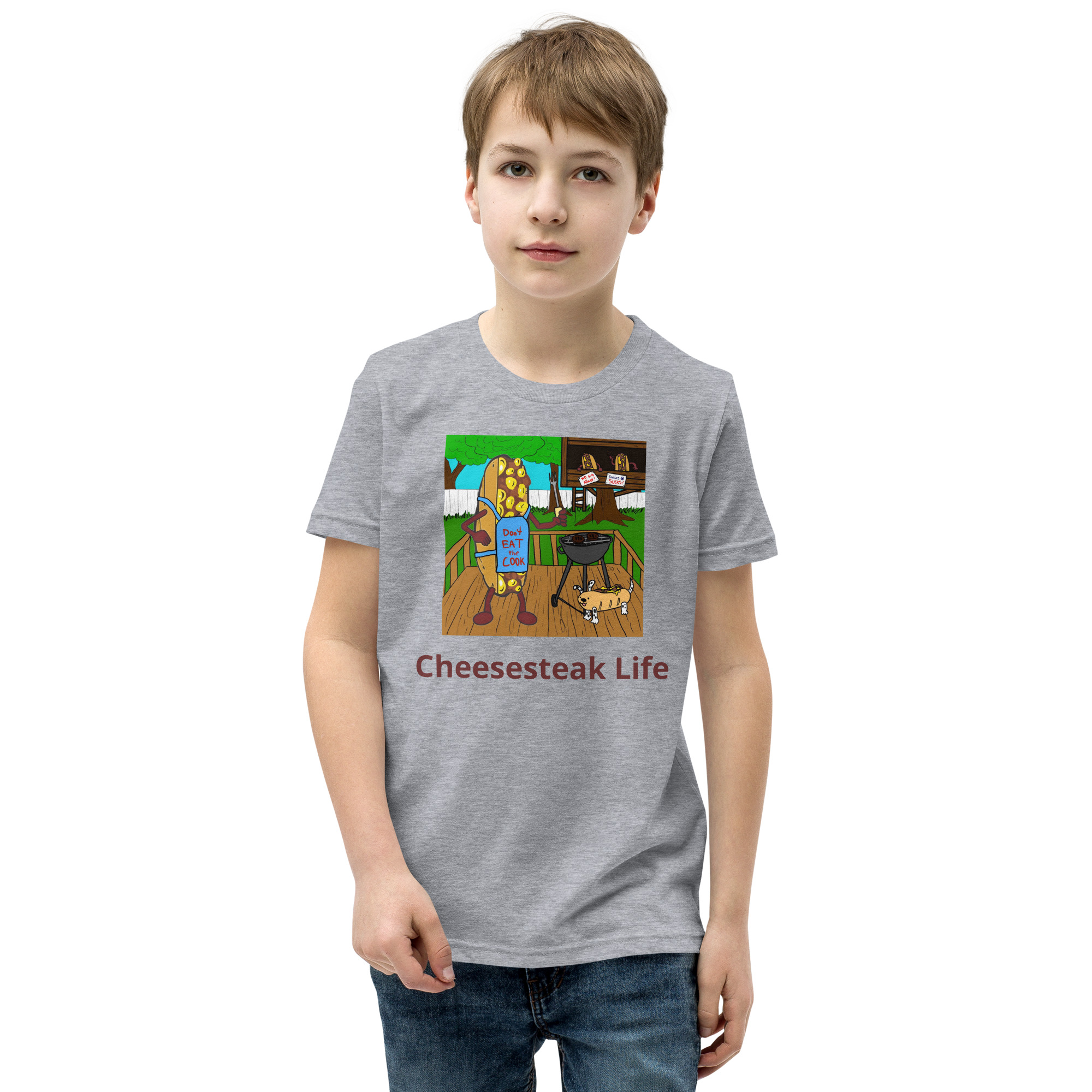 Youth T-Shirt - Cheesesteak Life - Cheesey Bar-B-Que - Image 7