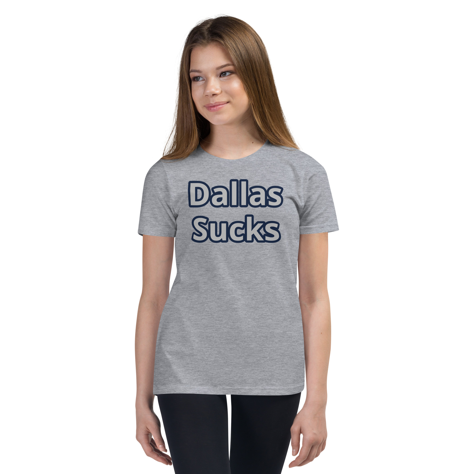 Youth Short Sleeve T-Shirt - Cheesesteak Life - Dallas sucks on front only - Image 3