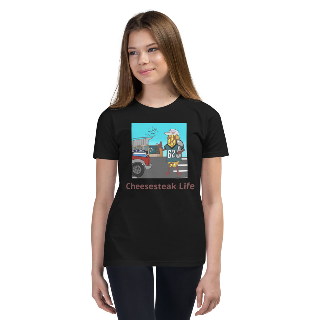 Youth Short Sleeve T-Shirt - Cheesesteak Life - Cheesey Eagles Fan