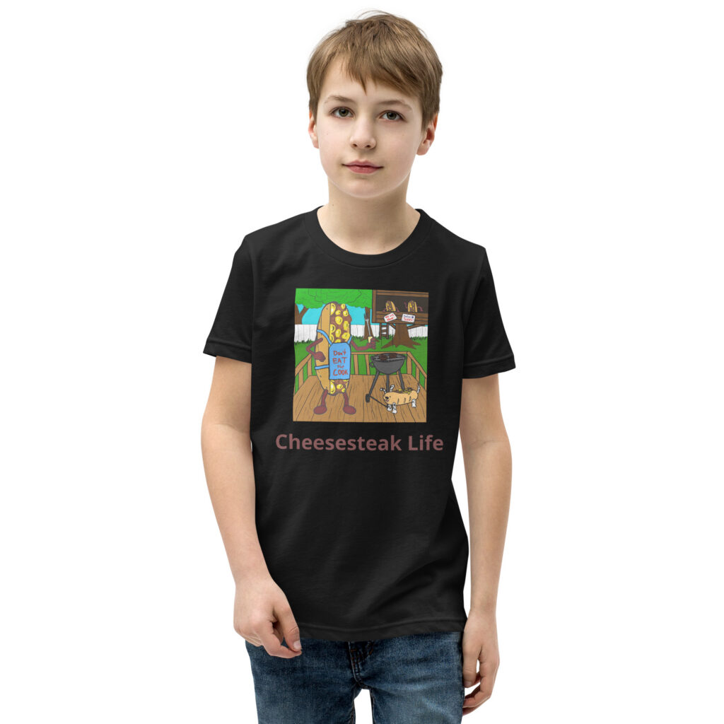 Youth T-Shirt - Cheesesteak Life - Cheesey Bar-B-Que