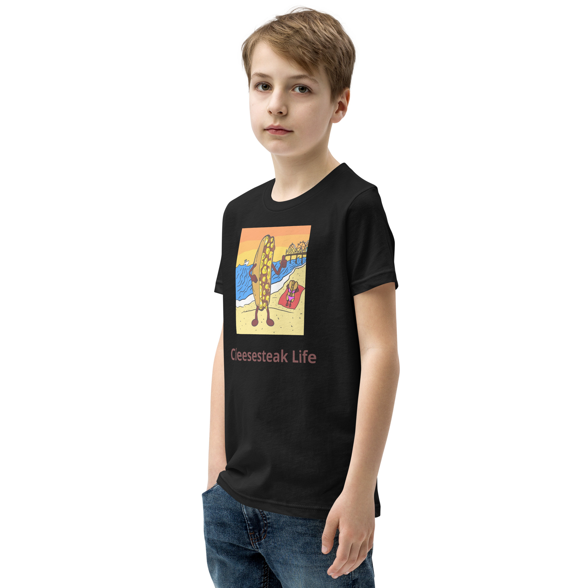 Youth T-Shirt - Cheesey Beach - Image 2