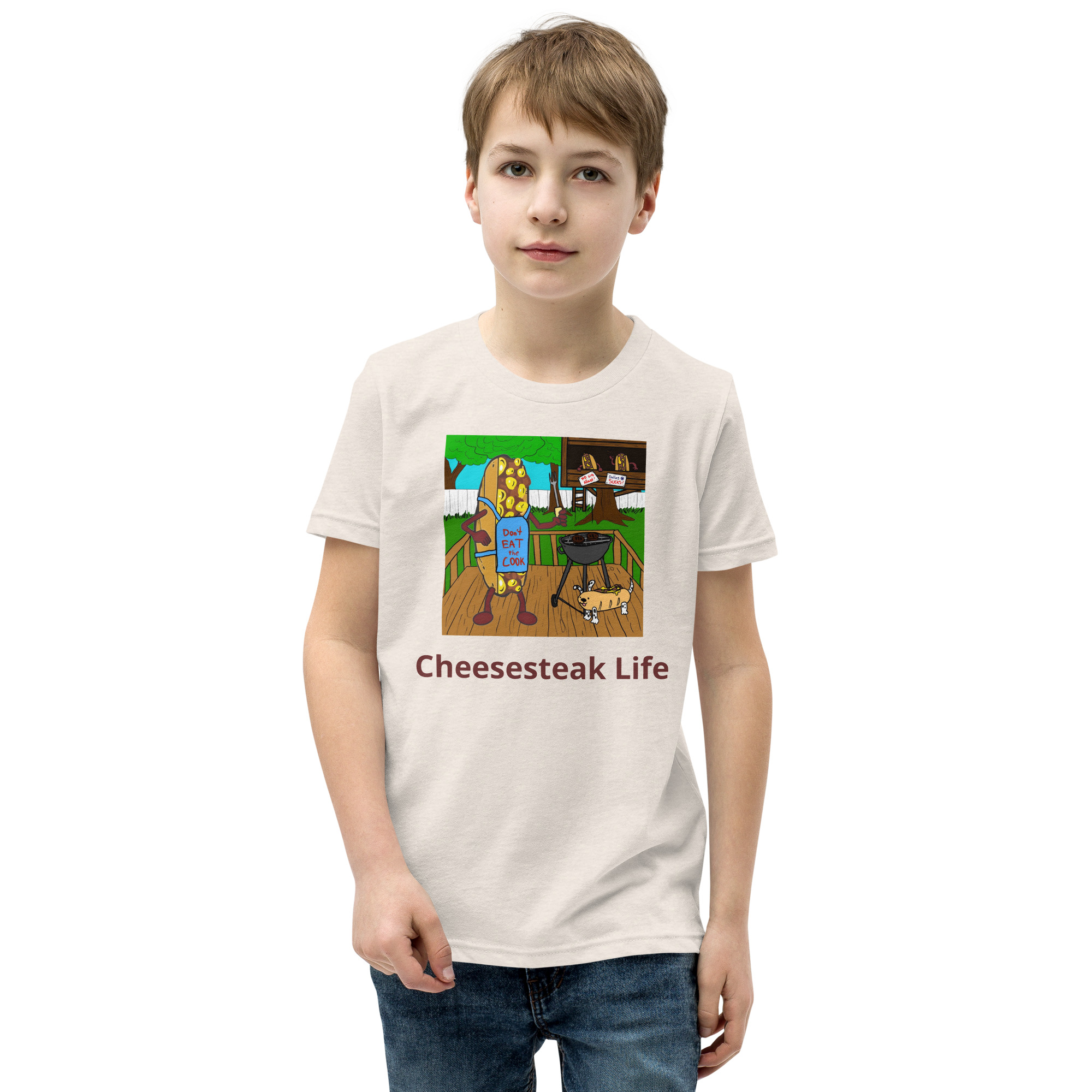 Youth T-Shirt - Cheesesteak Life - Cheesey Bar-B-Que - Image 9