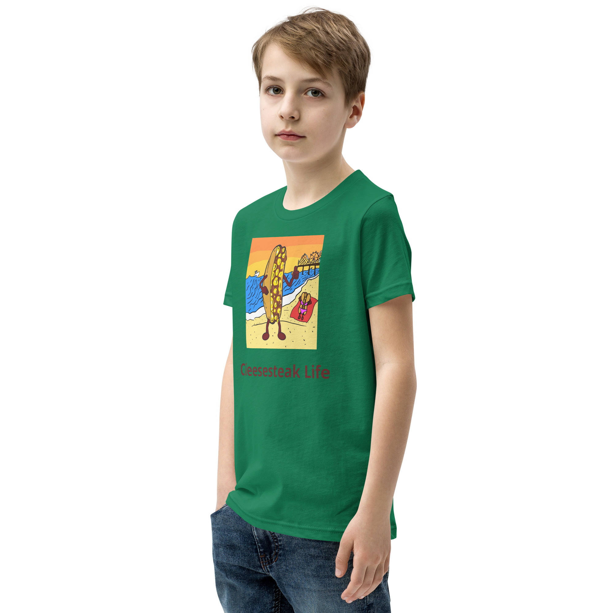 Youth T-Shirt - Cheesey Beach - Image 8