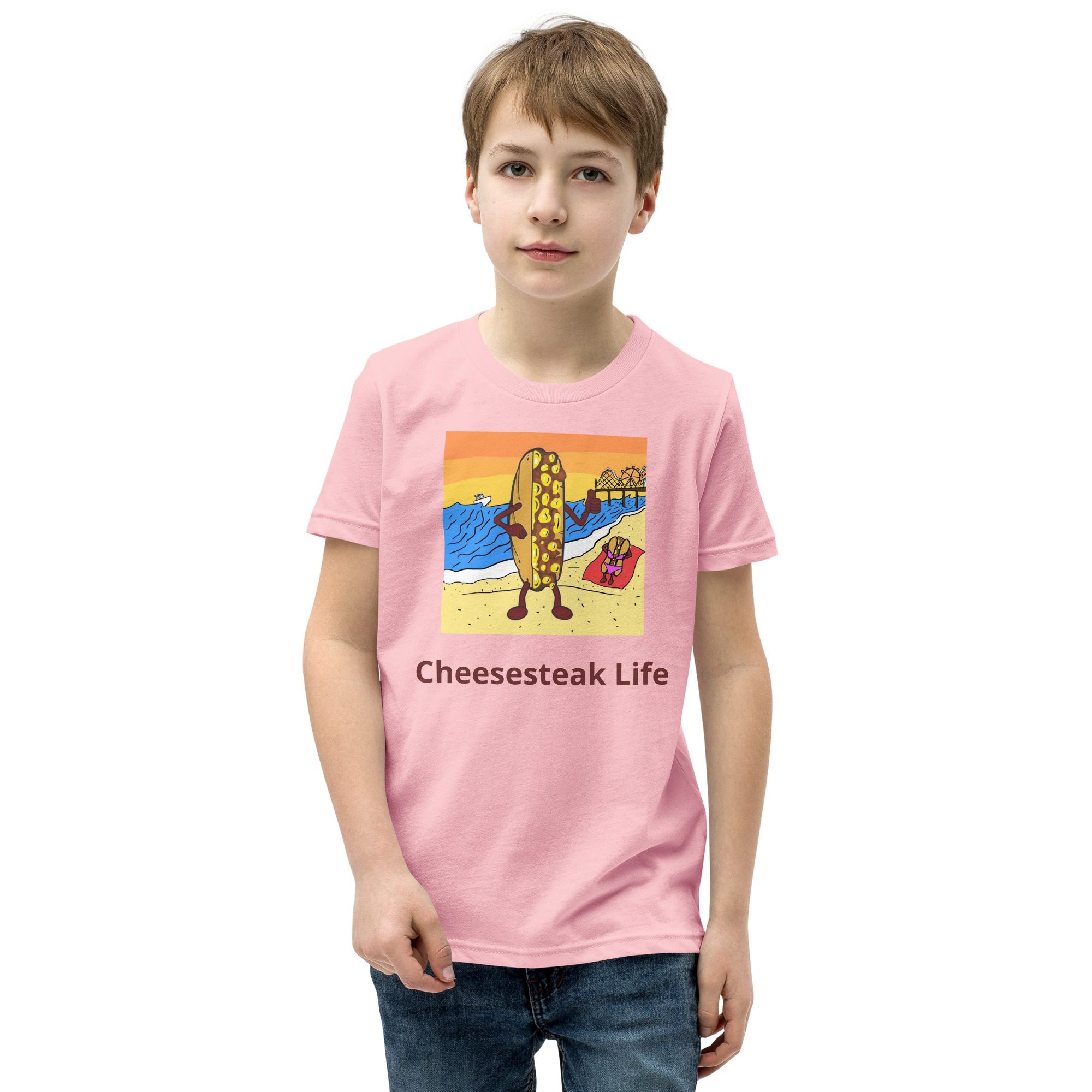 Youth T-Shirt - Cheesey Beach - Image 13