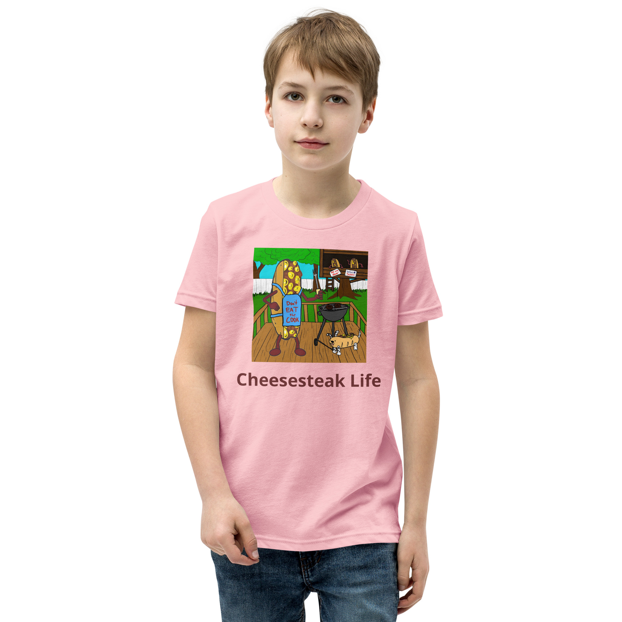 Youth T-Shirt - Cheesesteak Life - Cheesey Bar-B-Que - Image 8