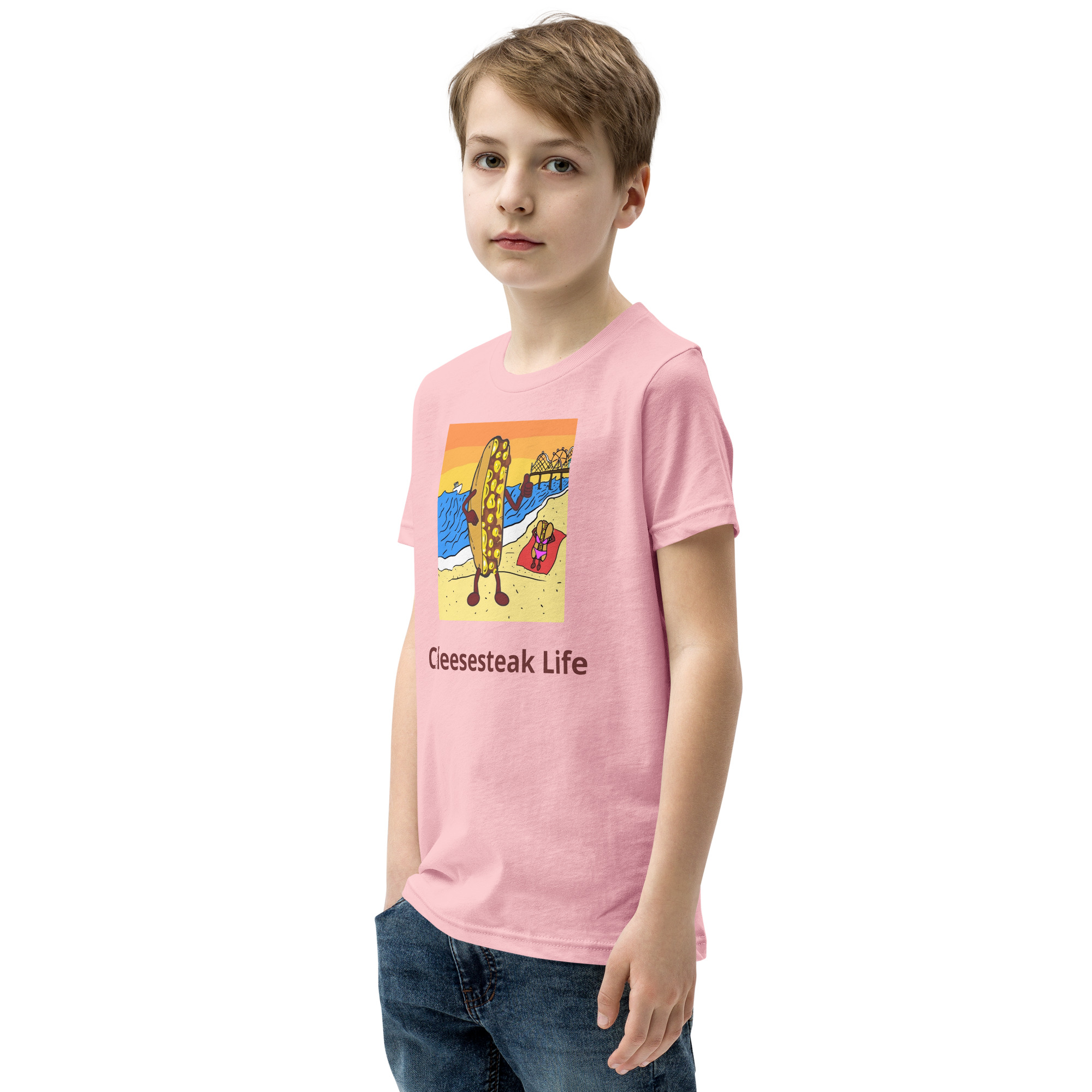 Youth T-Shirt - Cheesey Beach - Image 14